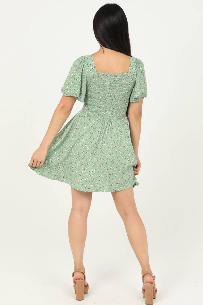C4458-WA27 TWIST FRONT CUT OUT DRESS