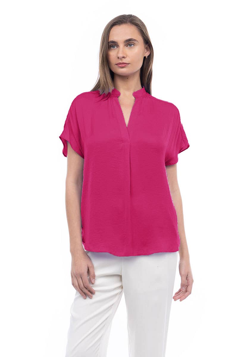 Drop Shoulder Blouse - OB112897: Sable