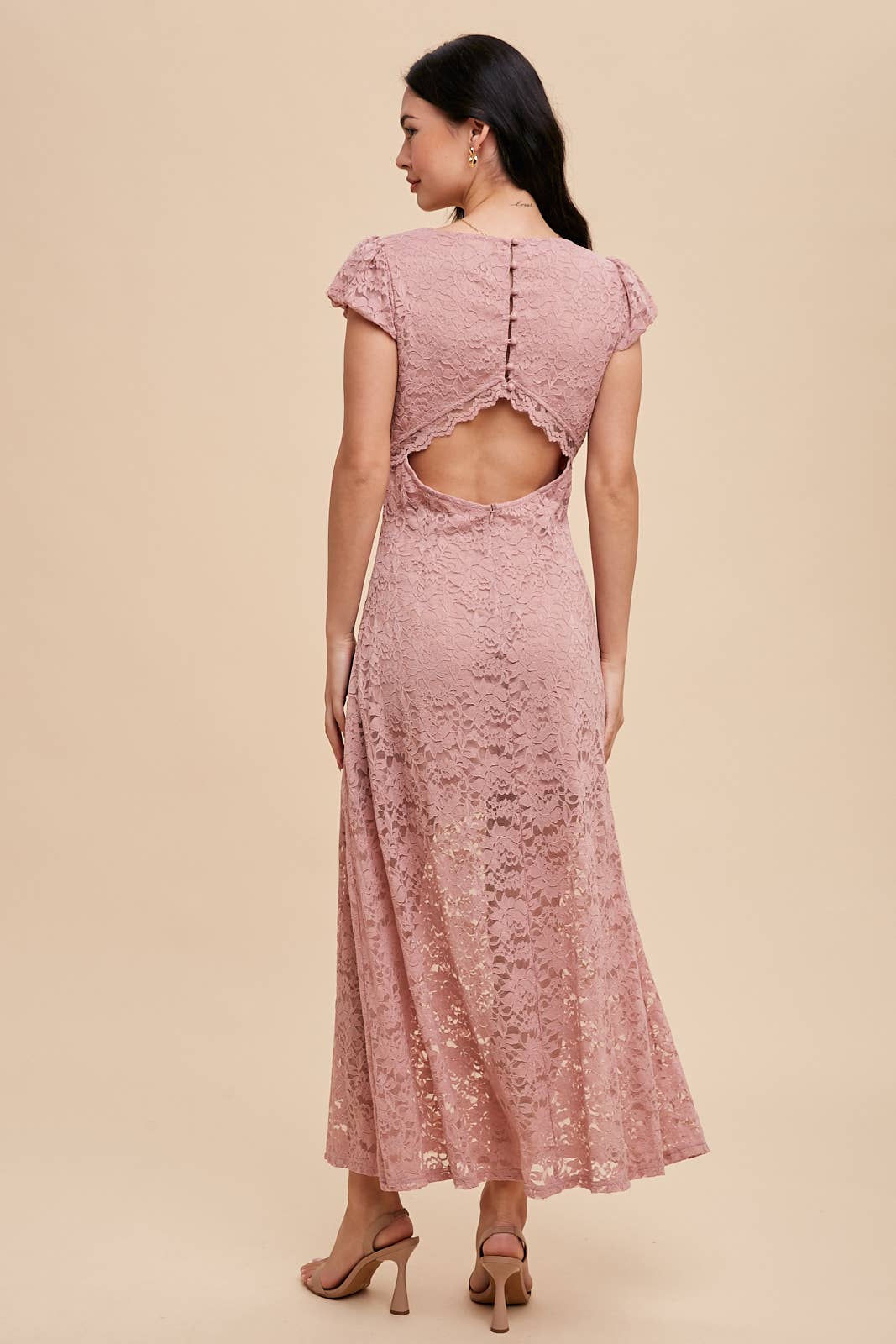 ILD5612 BACK LACE BODYCON DRESS: PERIWINKLE / ILD5612