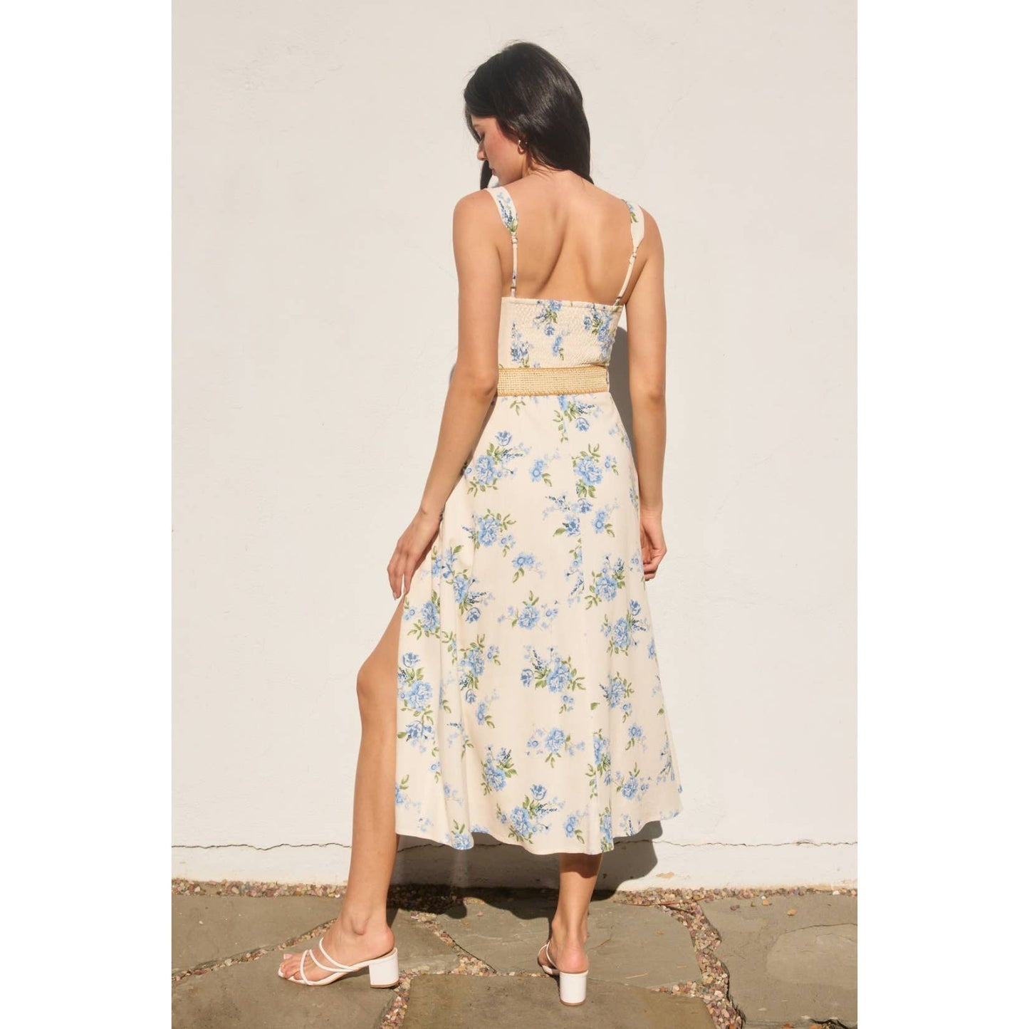 Love Galore Buckle Maxi Dress: DREAM BLUE / FD11820-P1994