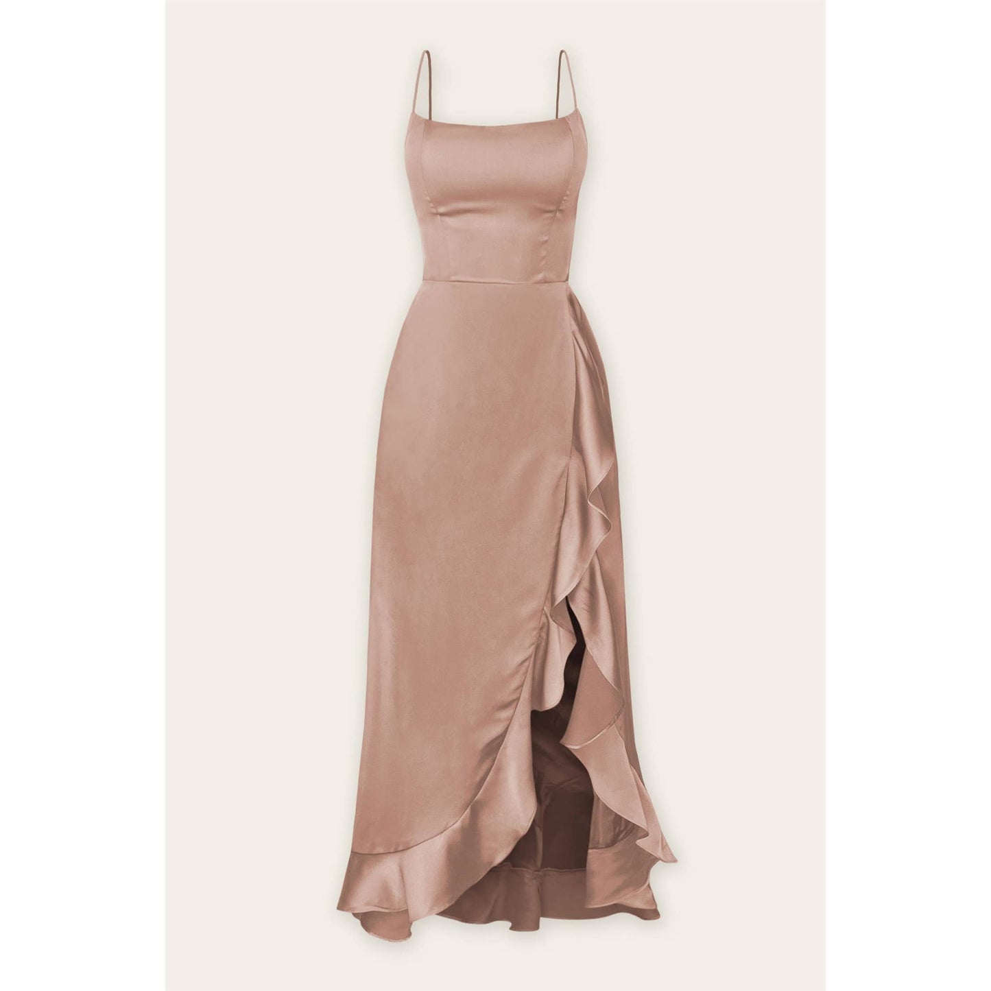 Going Out Open Back Ruffled Maxi Dress: SAGE / FD9733-CP112