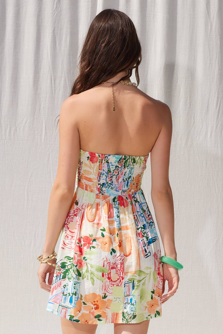 Printed Tube Knot Dress: IM8498E