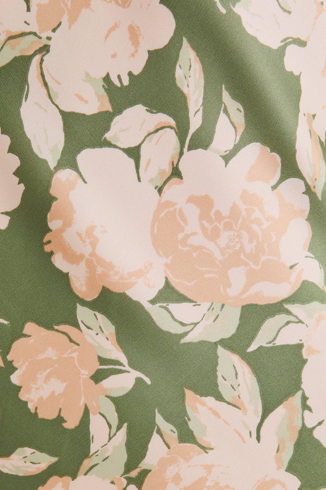 SWEETHEART NECK S.P.G STRAP FLORAL PRINT MAXI DRESS: GREEN-CREAM FLORAL / D19940