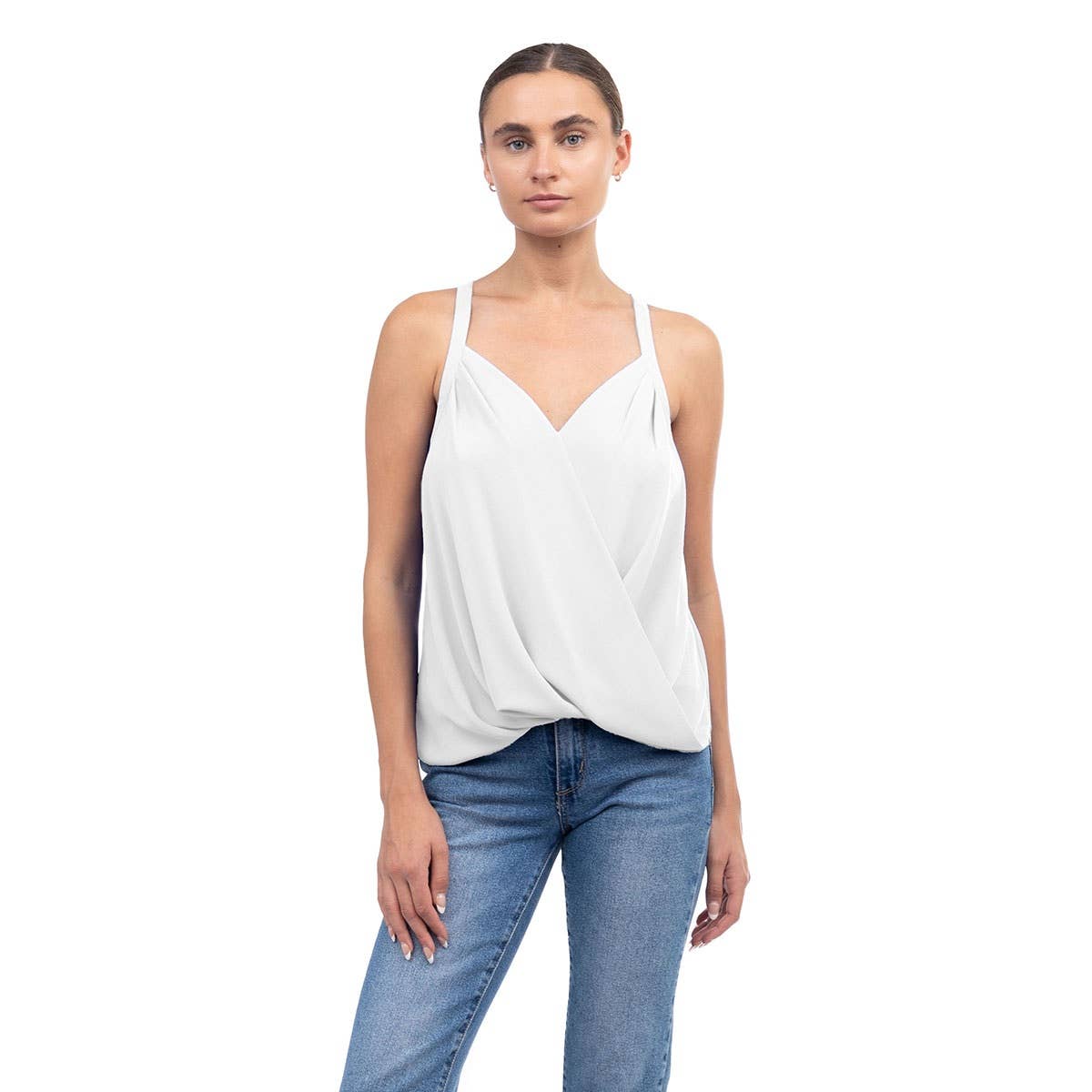 Overlap Tank Top: Purple Dove / AT20343