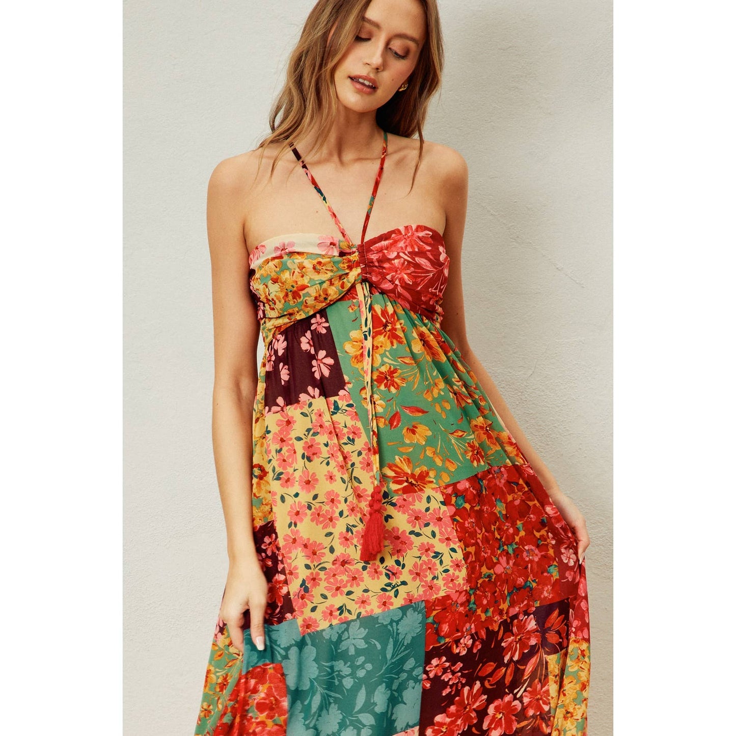 Mon Cheri Ruched Babydoll Maxi Dress: ROCOCO GARDEN / FD11400-P1331_3