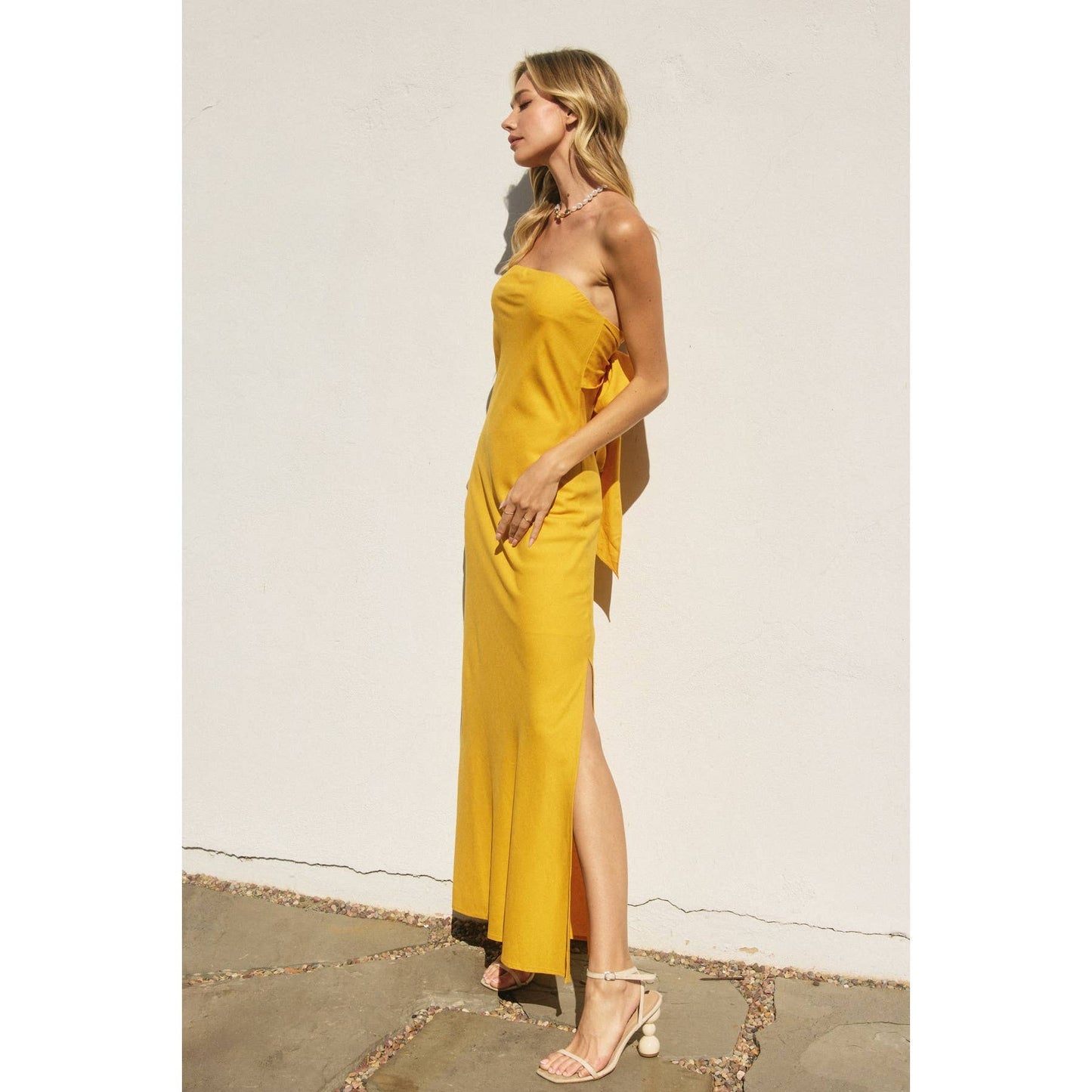 Heaven Sent Strapless Bias Cut Maxi Dress: IBIZA GREEN / FD11771A-P1465_1