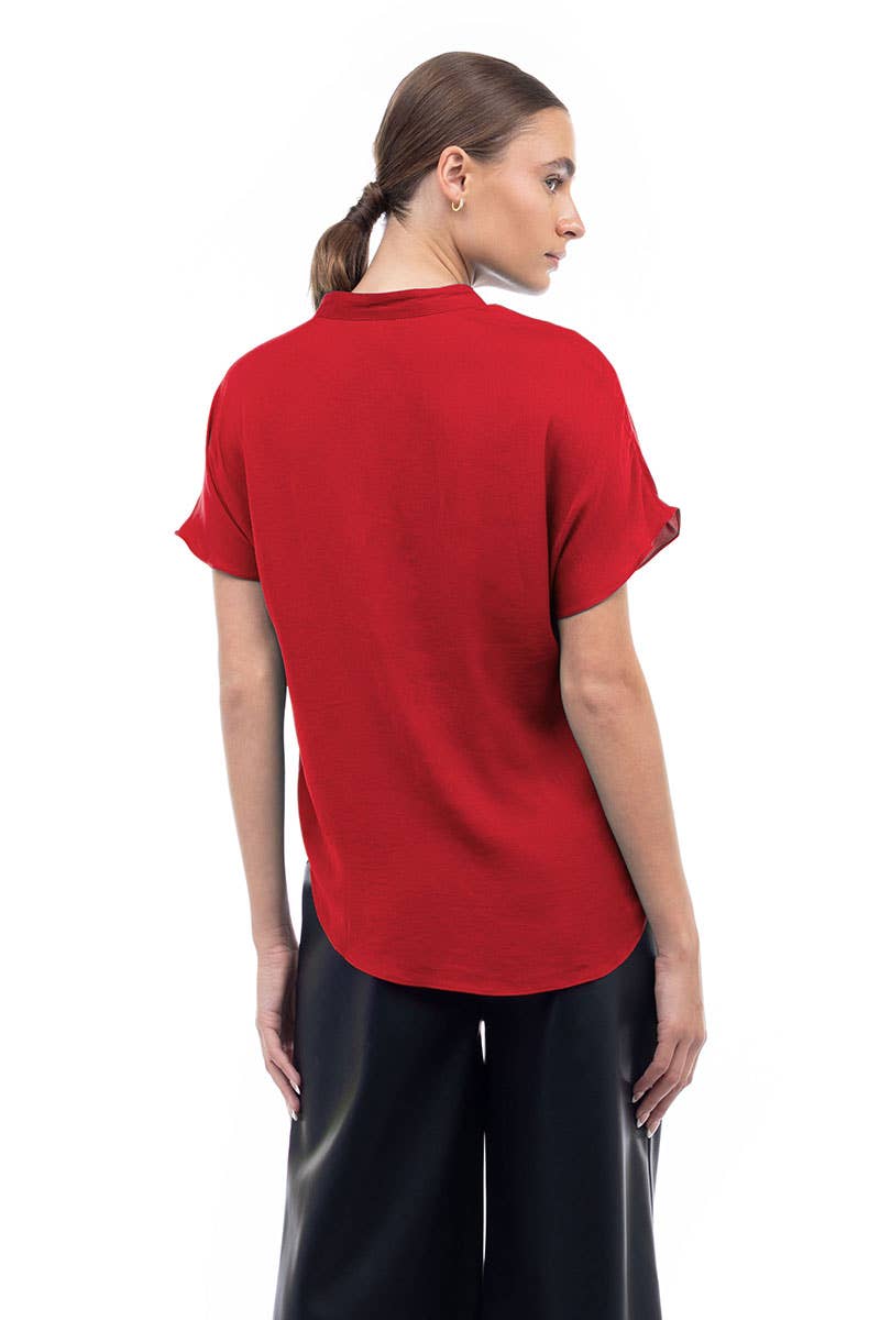 Drop Shoulder Blouse - OB112897: Sable