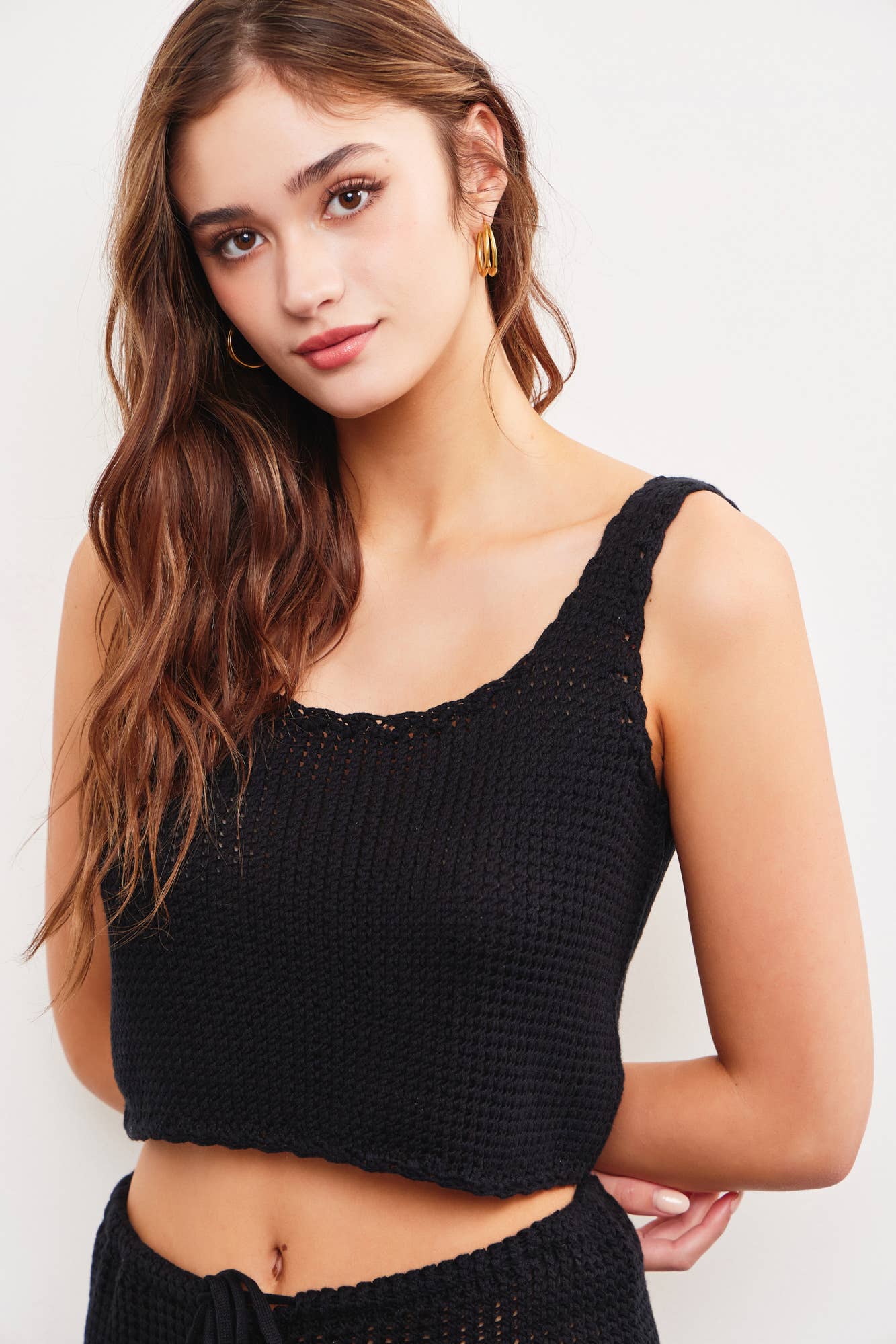 KNIT CAMI TOP: S22652 / NATURAL