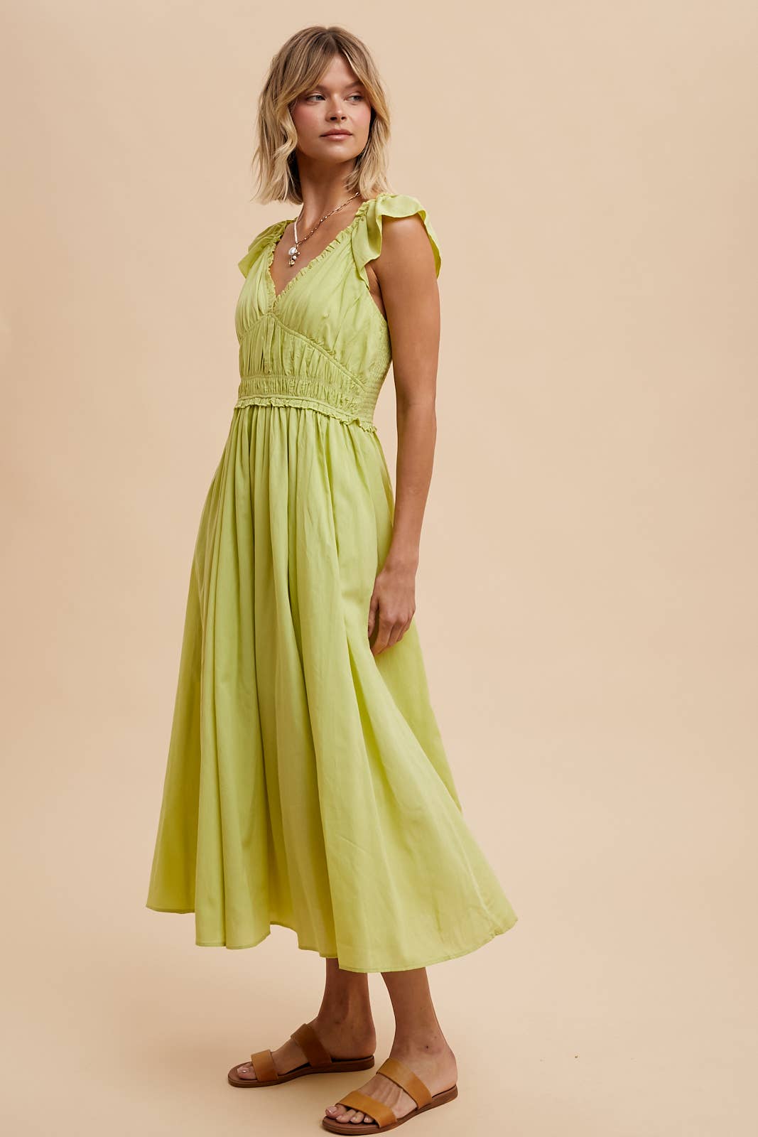 COTTON BLEND SWEETHEART MAXI DRESS: OFF-WHITE / ILD5656
