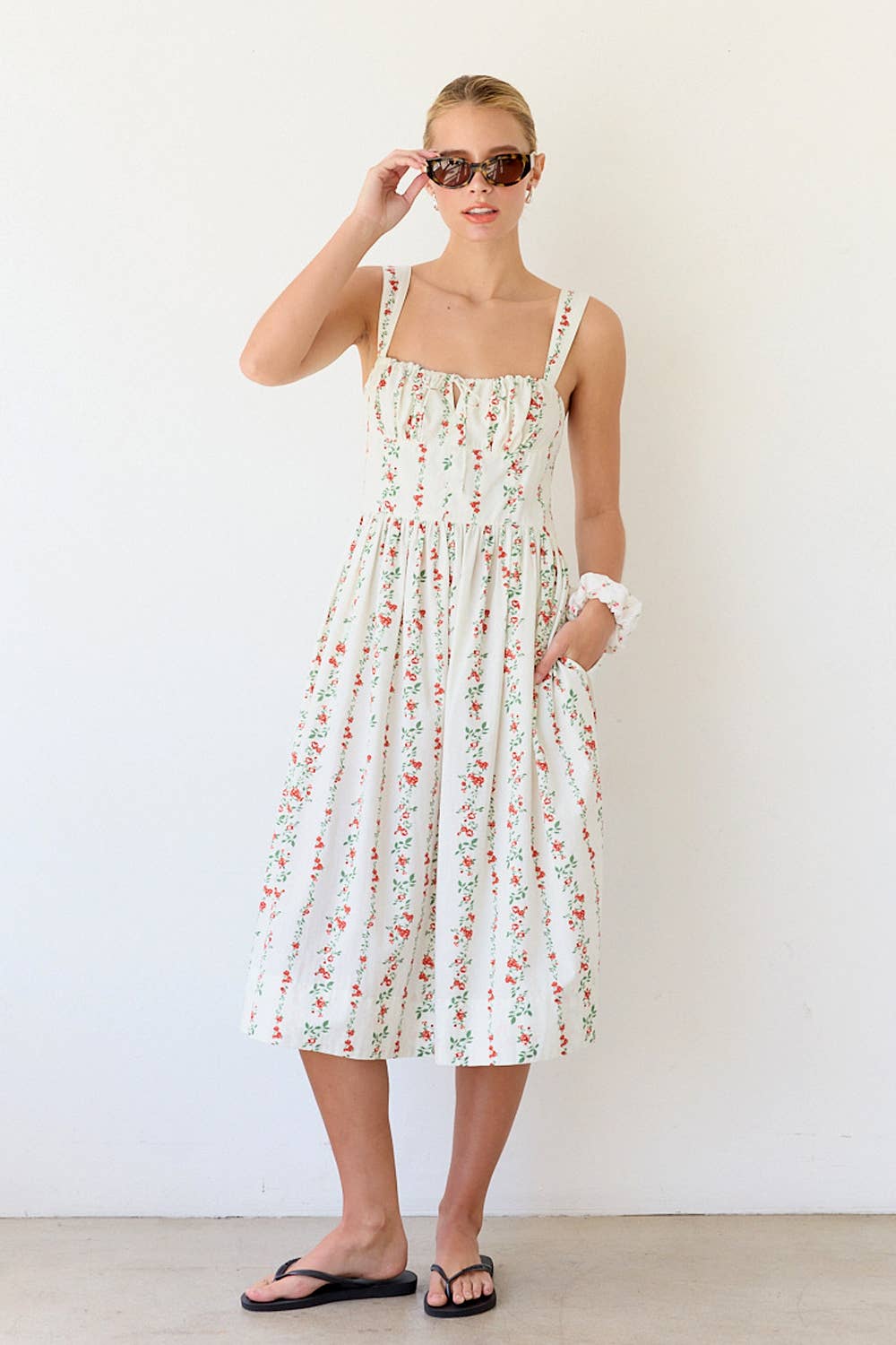 PRINT SUN DRESS - RD1131: WALLPAPER