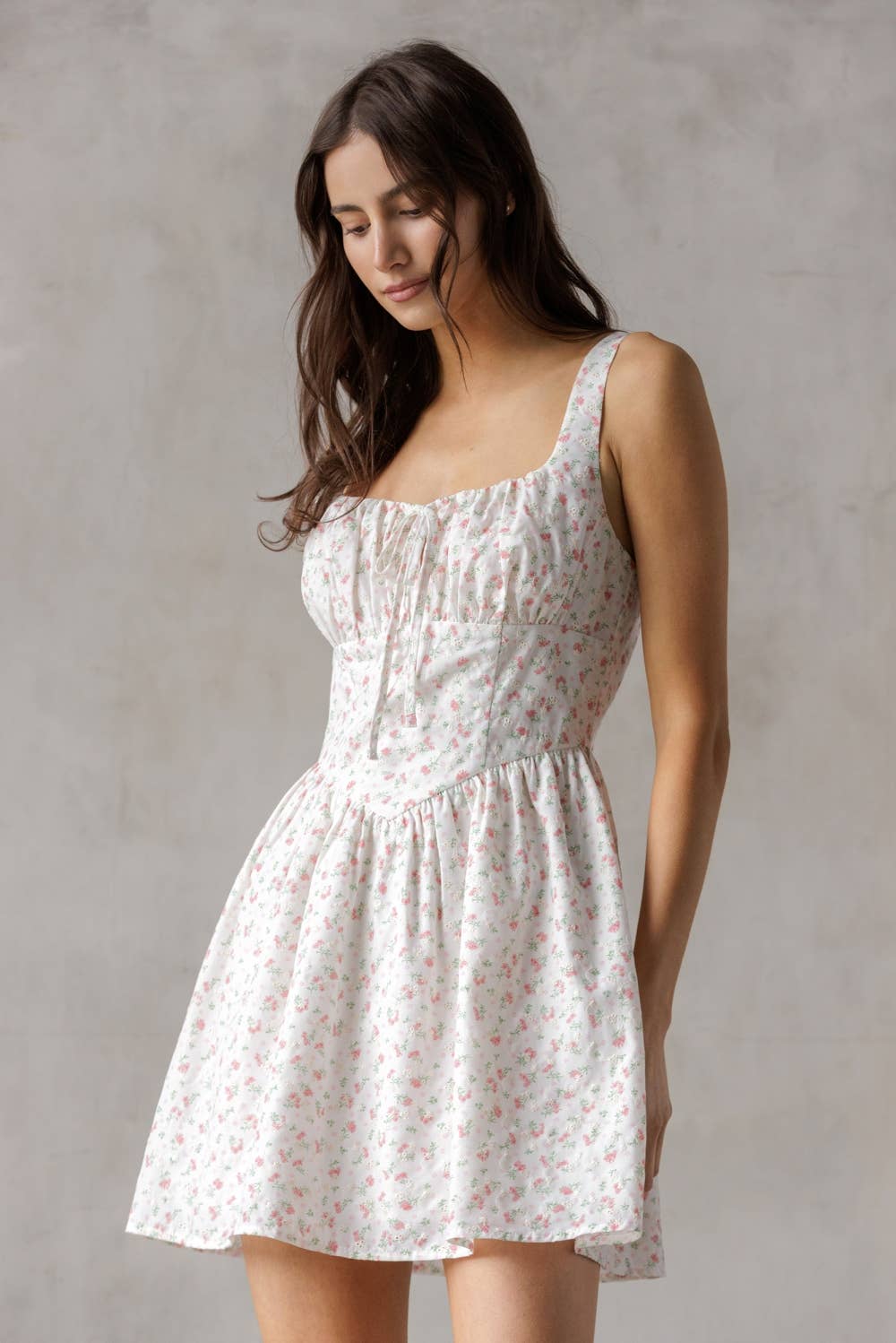 SJD7543-WHITE PINK FLORAL: WHITE PINK FLORAL