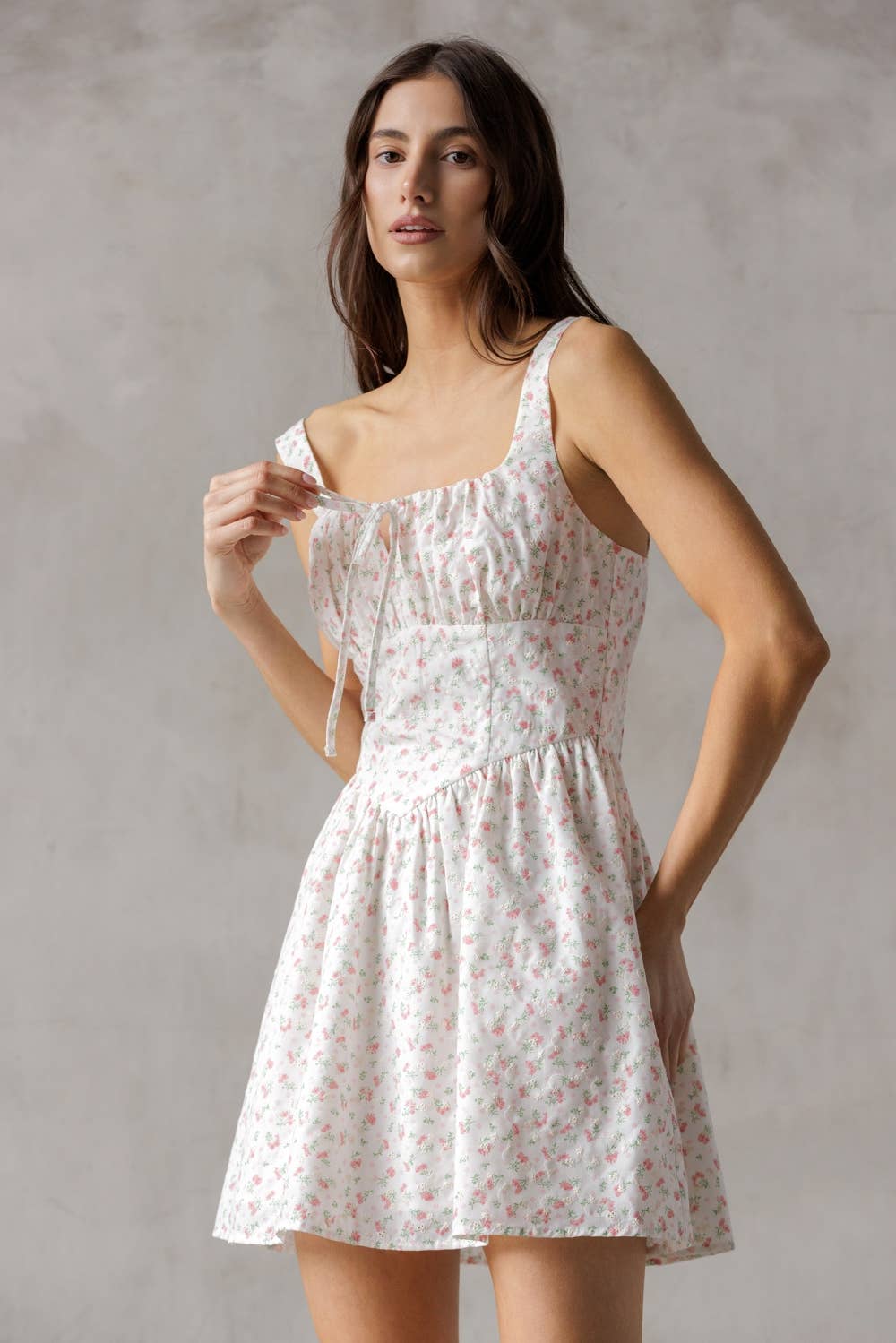 SJD7543-WHITE PINK FLORAL: WHITE PINK FLORAL