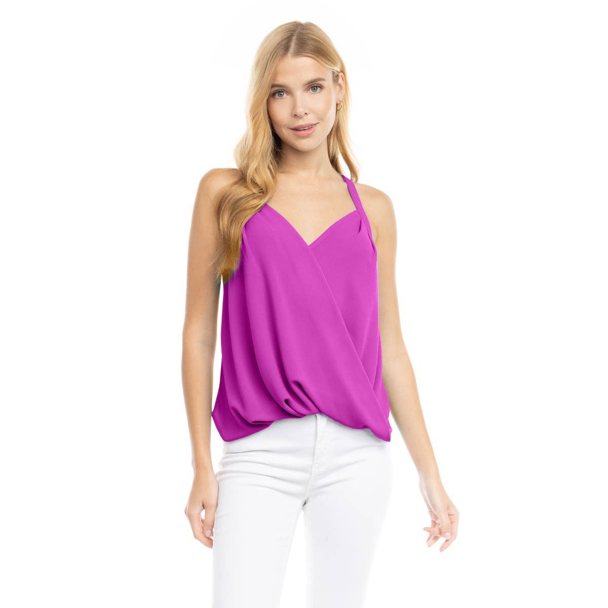 Overlap Tank Top: Purple Dove / AT20343
