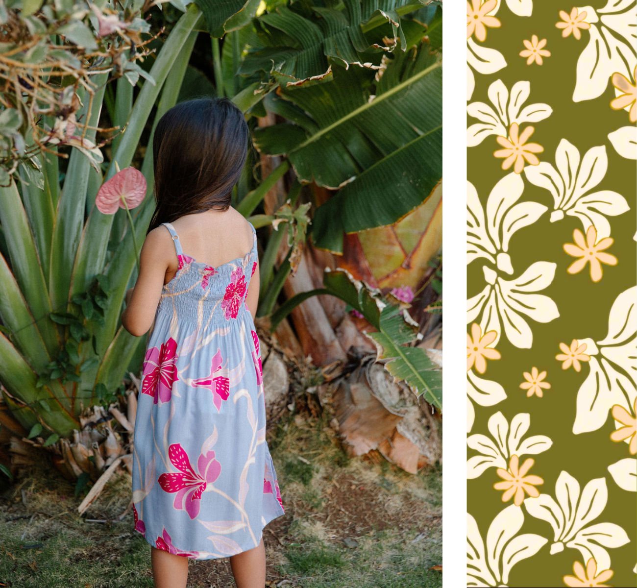 Kaia Dress in Naupaka Blossom