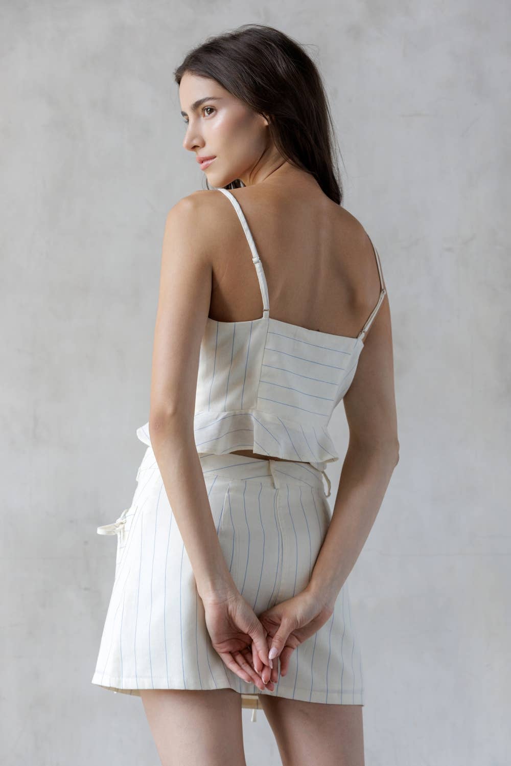 JT8149-IVORY BLUE STRIPE: IVORY/BLUE STRIPE