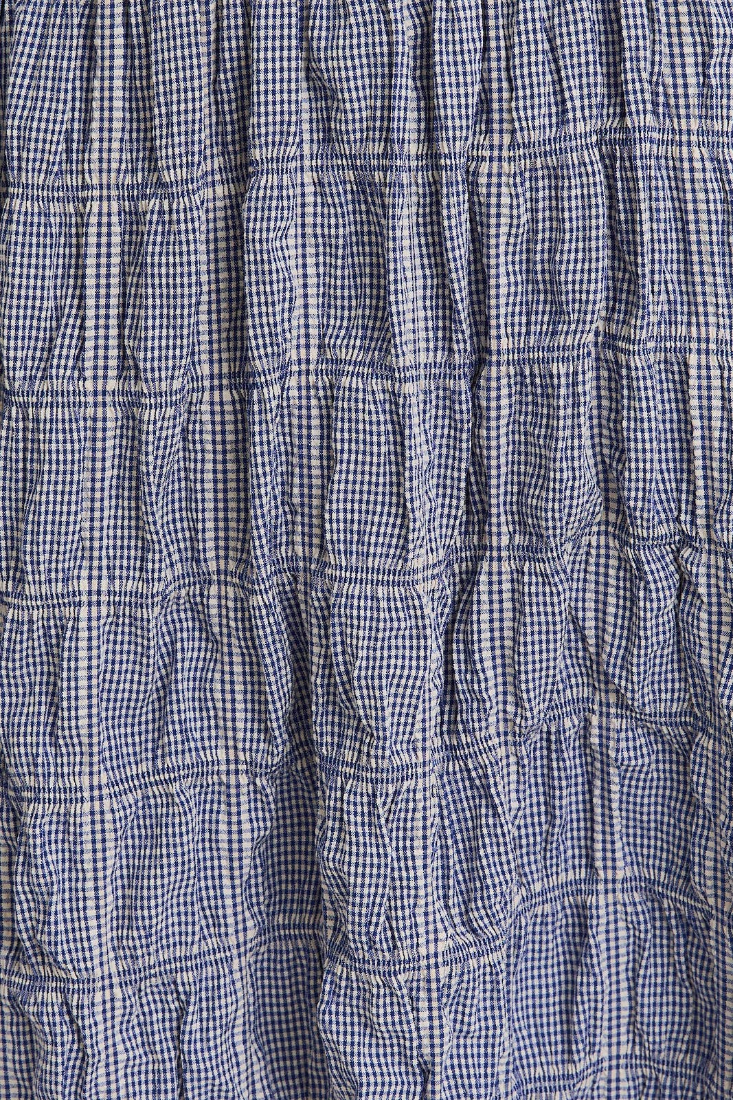 SQUARE NECK SLEEVELESS SMOCKING DETAIL MIDI DRESS
: WHITE-BLUE GINGHAM / SD2670