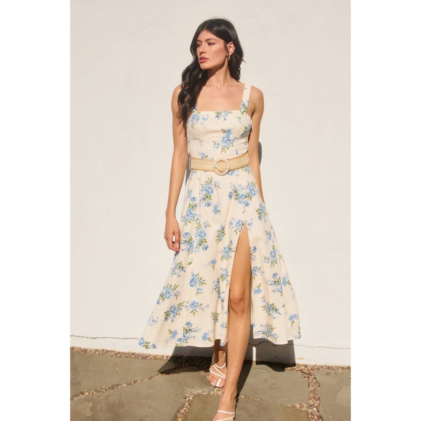 Love Galore Buckle Maxi Dress: DREAM BLUE / FD11820-P1994