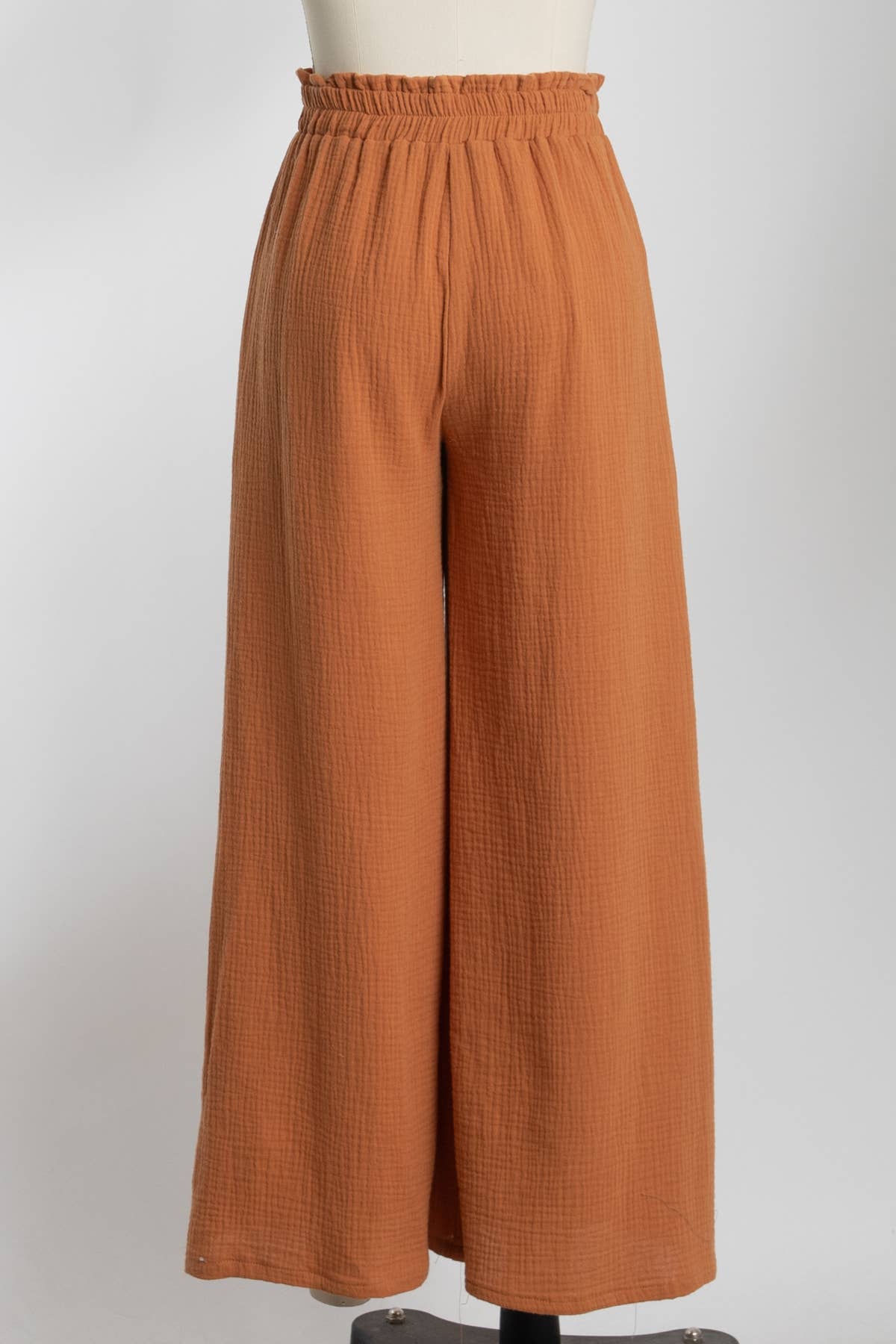 Cotton Double Gauze Wide Leg Pants - NP70326A: LT Olive