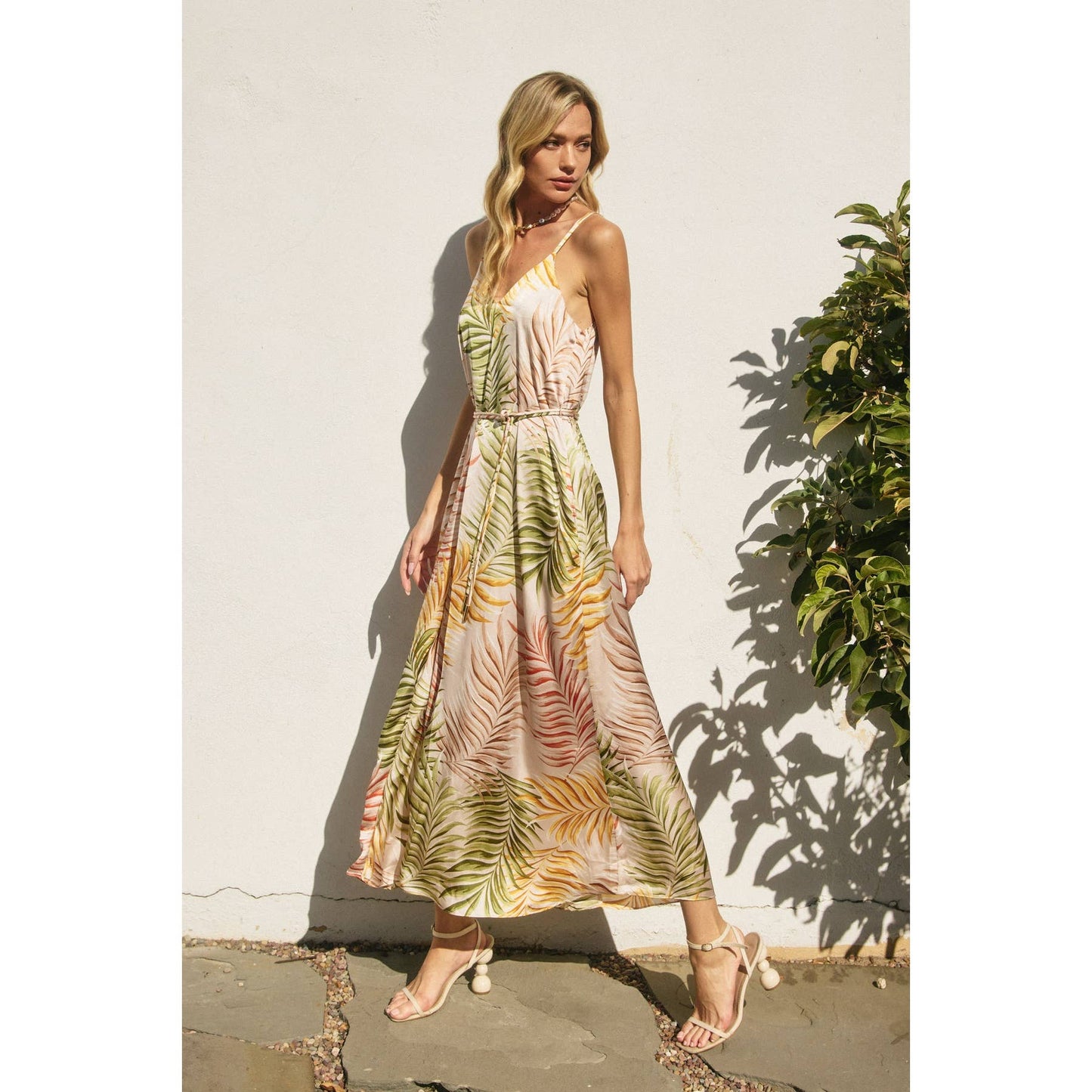Sunkiss Extra Flared Maxi Dress: DESERT PALM / FD11448-P2056_1