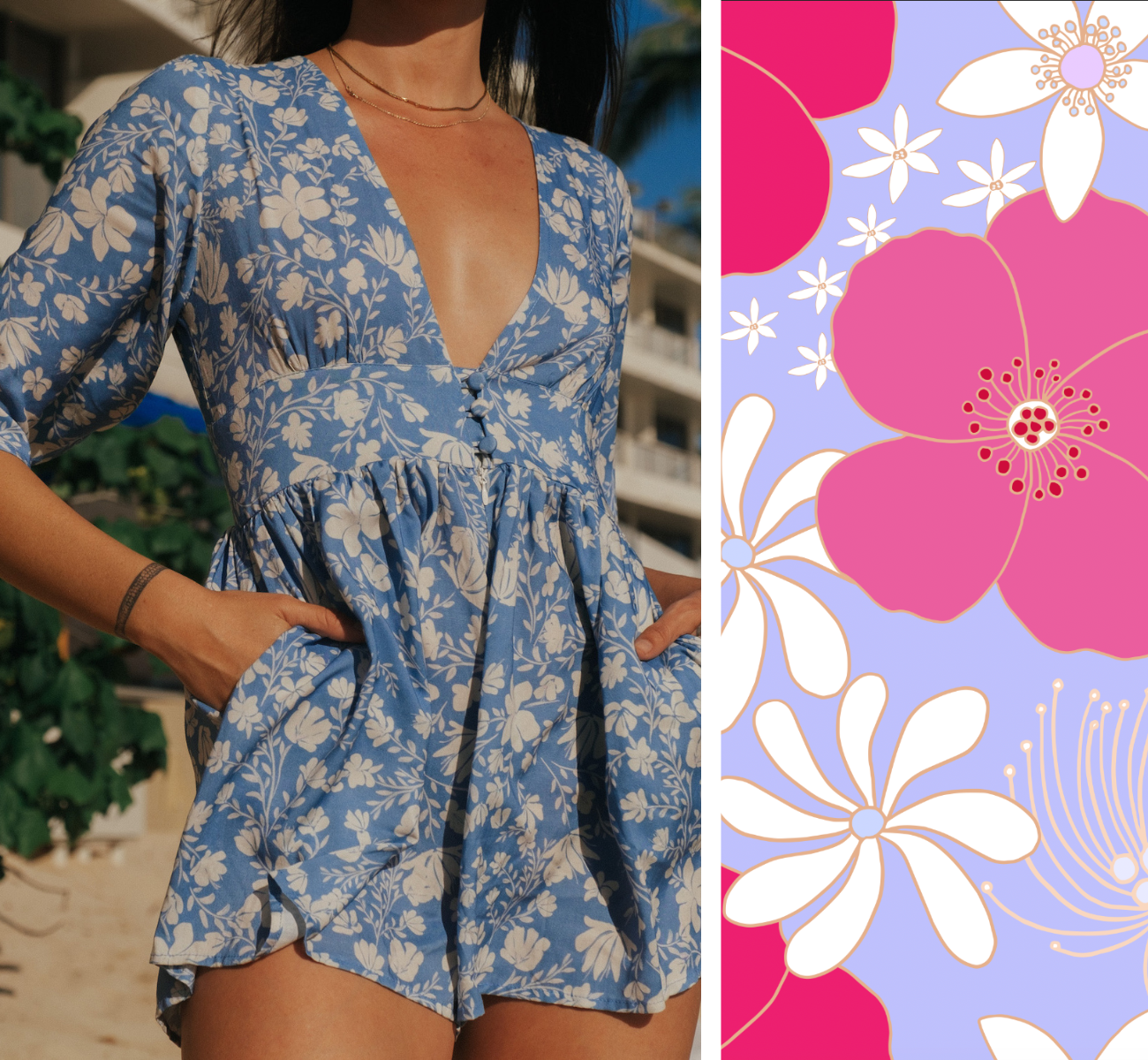Nora Playsuit in Paradise Bloom