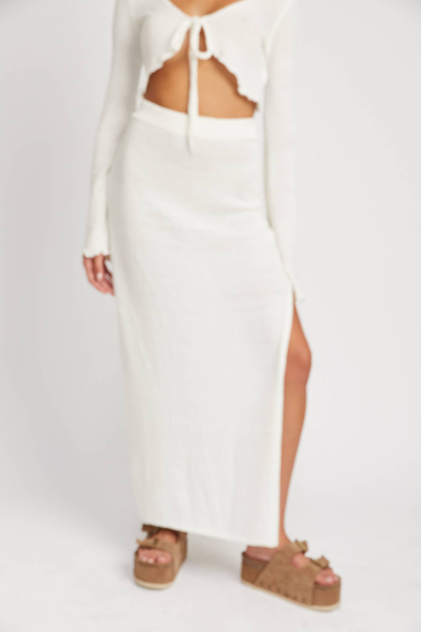 IMJ9650 HIGH WAIST MAXI SKIRT