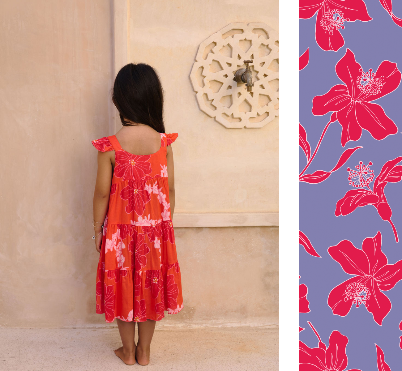 Paisley Dress in Koki'o Drift