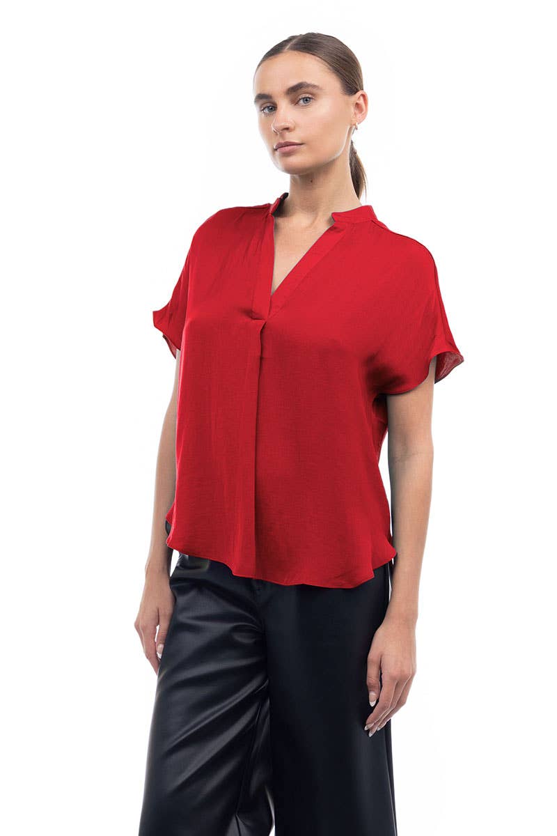 Drop Shoulder Blouse - OB112897: Sable