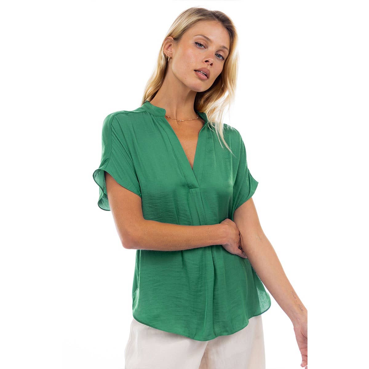 Drop Shoulder Regular Blouse: Navy / OB112897