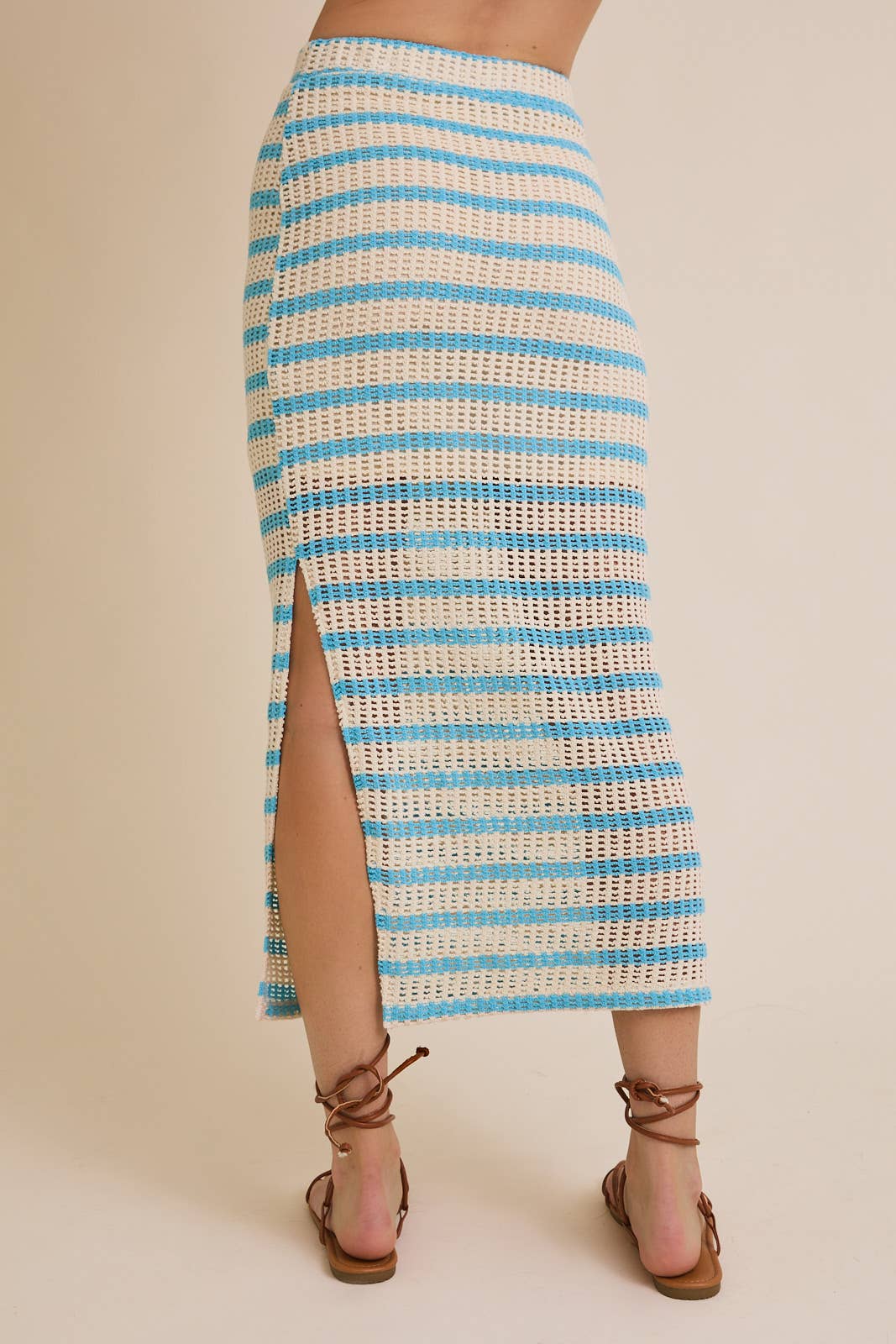 Top Onlyyyy: IVORY-BLUE STRIPE / ATS7086