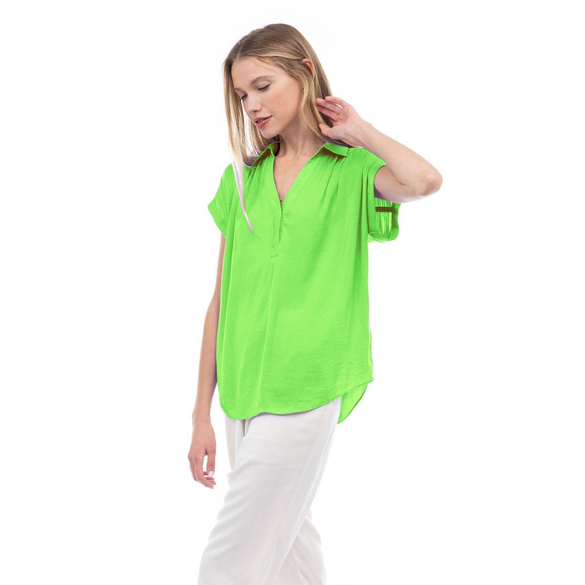 SB115233-SS-1 Blouse: Macchiato
