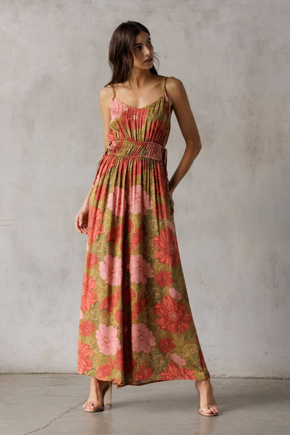 DSJJ5745-GREEN FLORAL: GREEN/FLORAL / storia