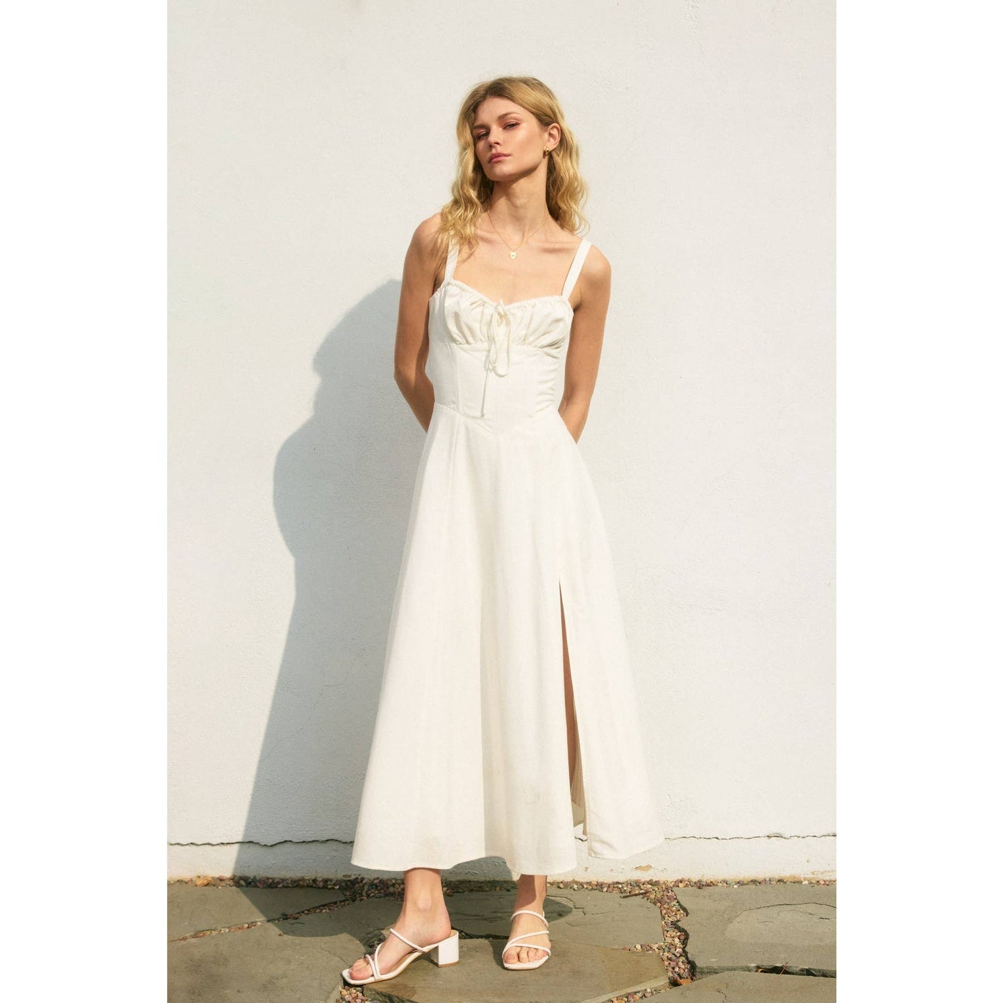 Heaven Sent Corset Sweetheart Dress: NAVY / FD11813-P1465_2