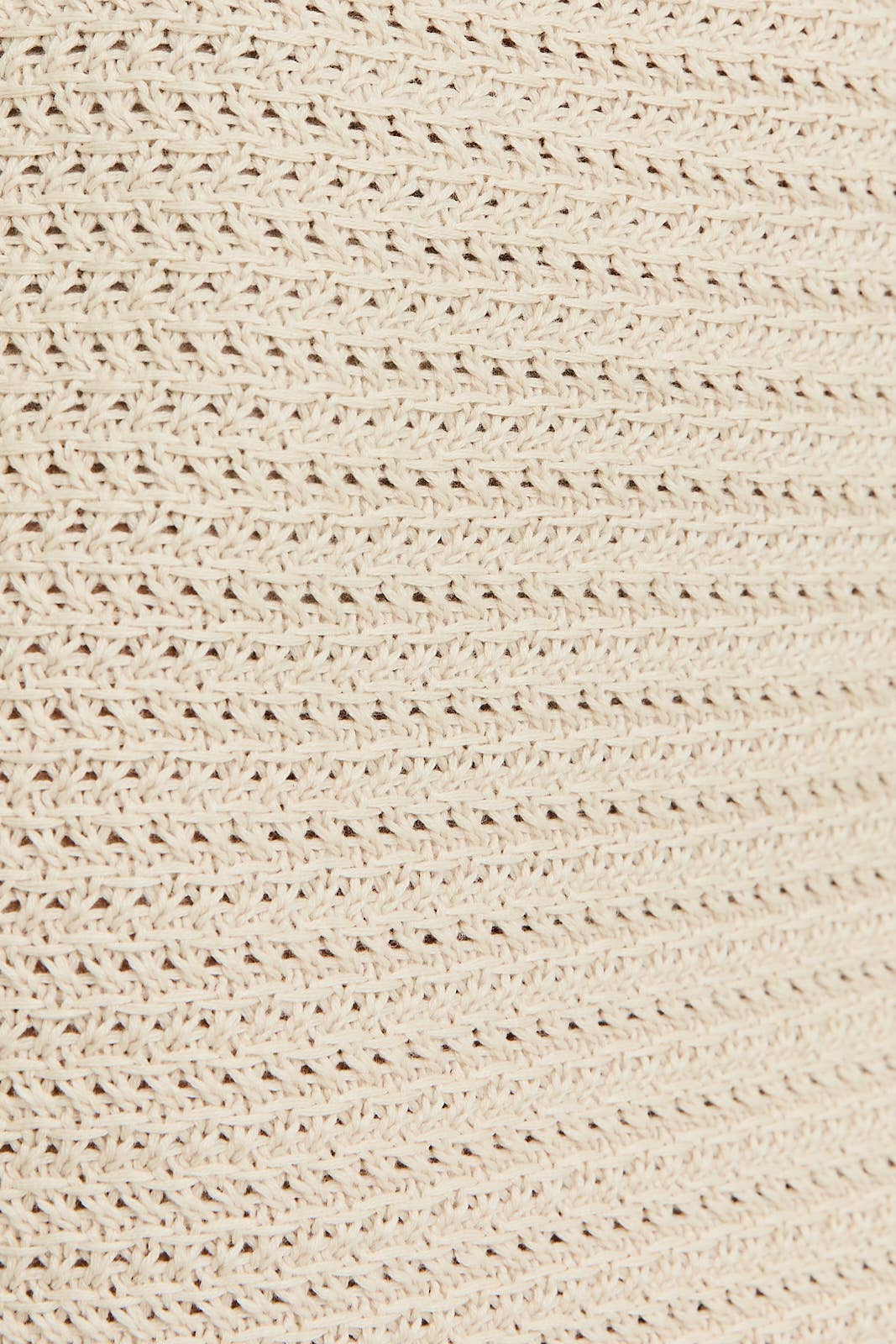 SQUARE NECK SLEEVELESS CROCHET MIDI DRESS: CREAM / MWD6871