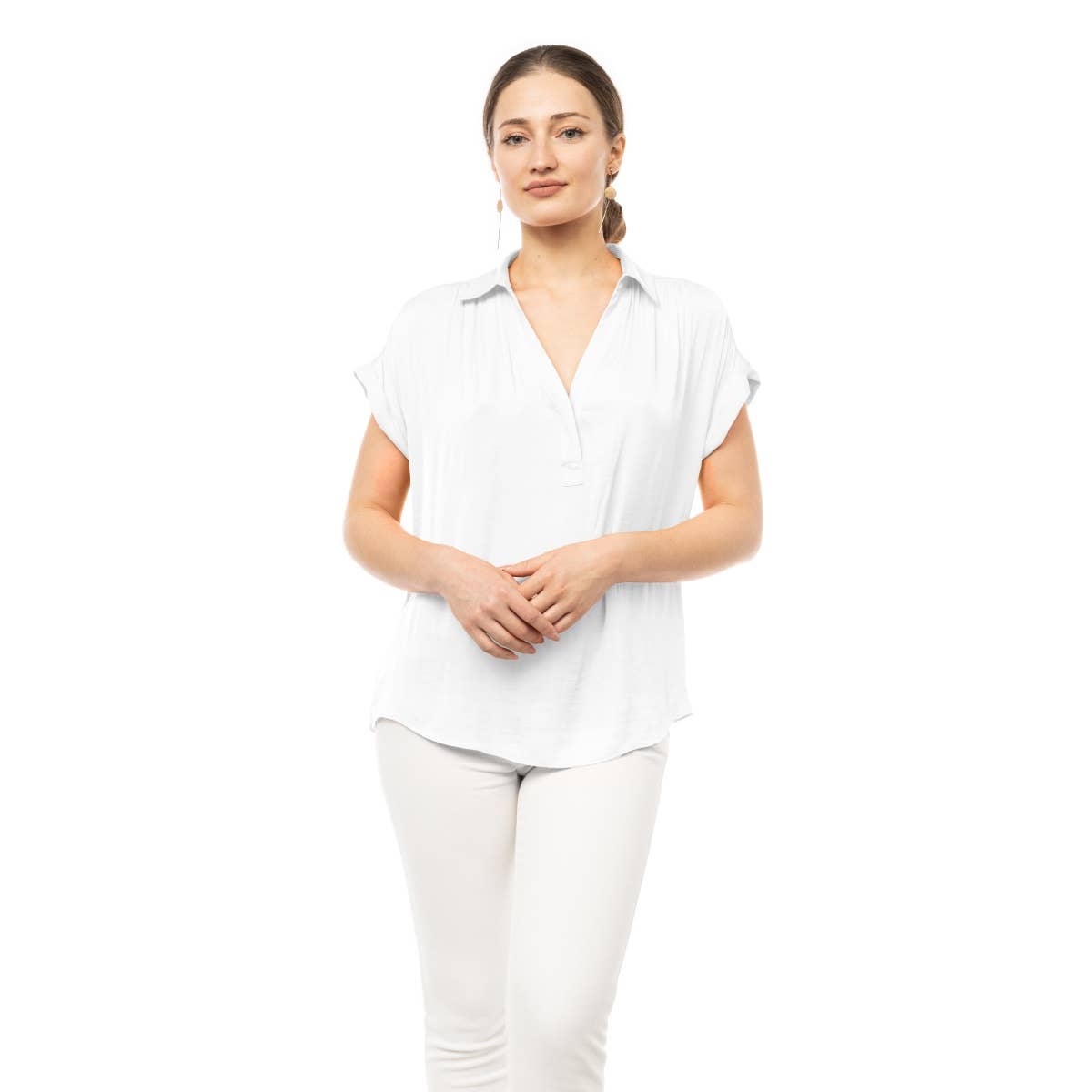 SB115233-SS-1 Blouse: Macchiato