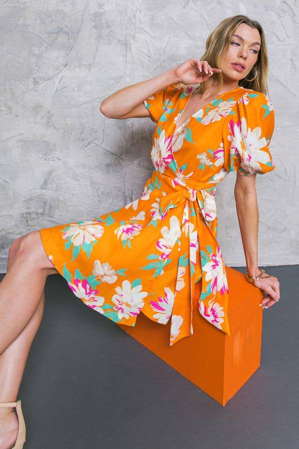 A printed woven mini dress - ID20080