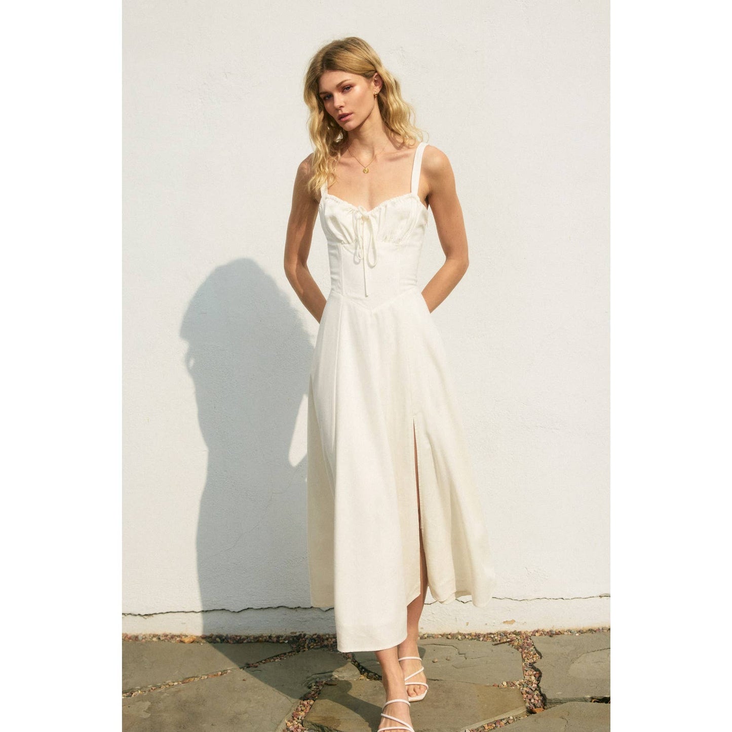 Heaven Sent Corset Sweetheart Dress: NAVY / FD11813-P1465_2