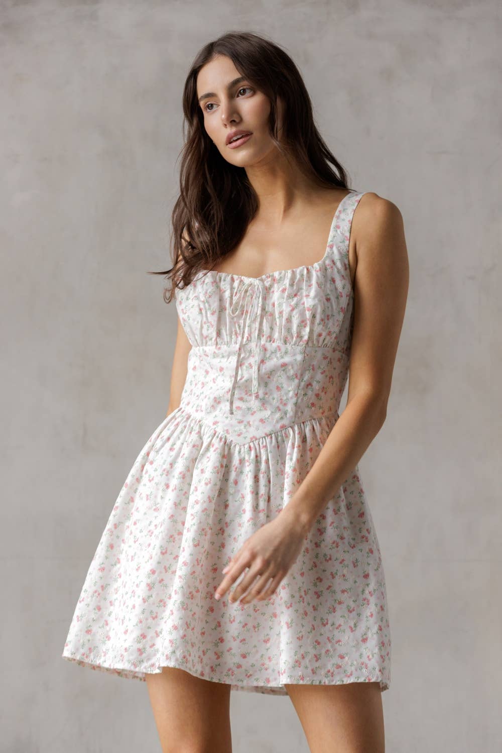 SJD7543-WHITE PINK FLORAL: WHITE PINK FLORAL