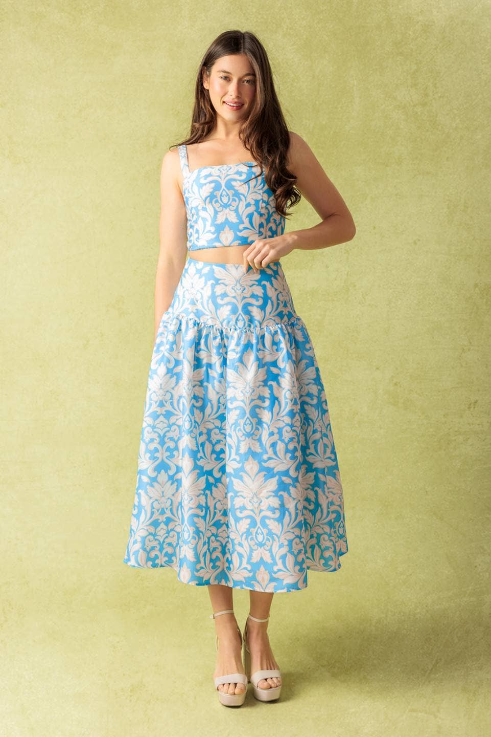 💖 skirt 💖 - IT13545: BLUE IVORY / flying