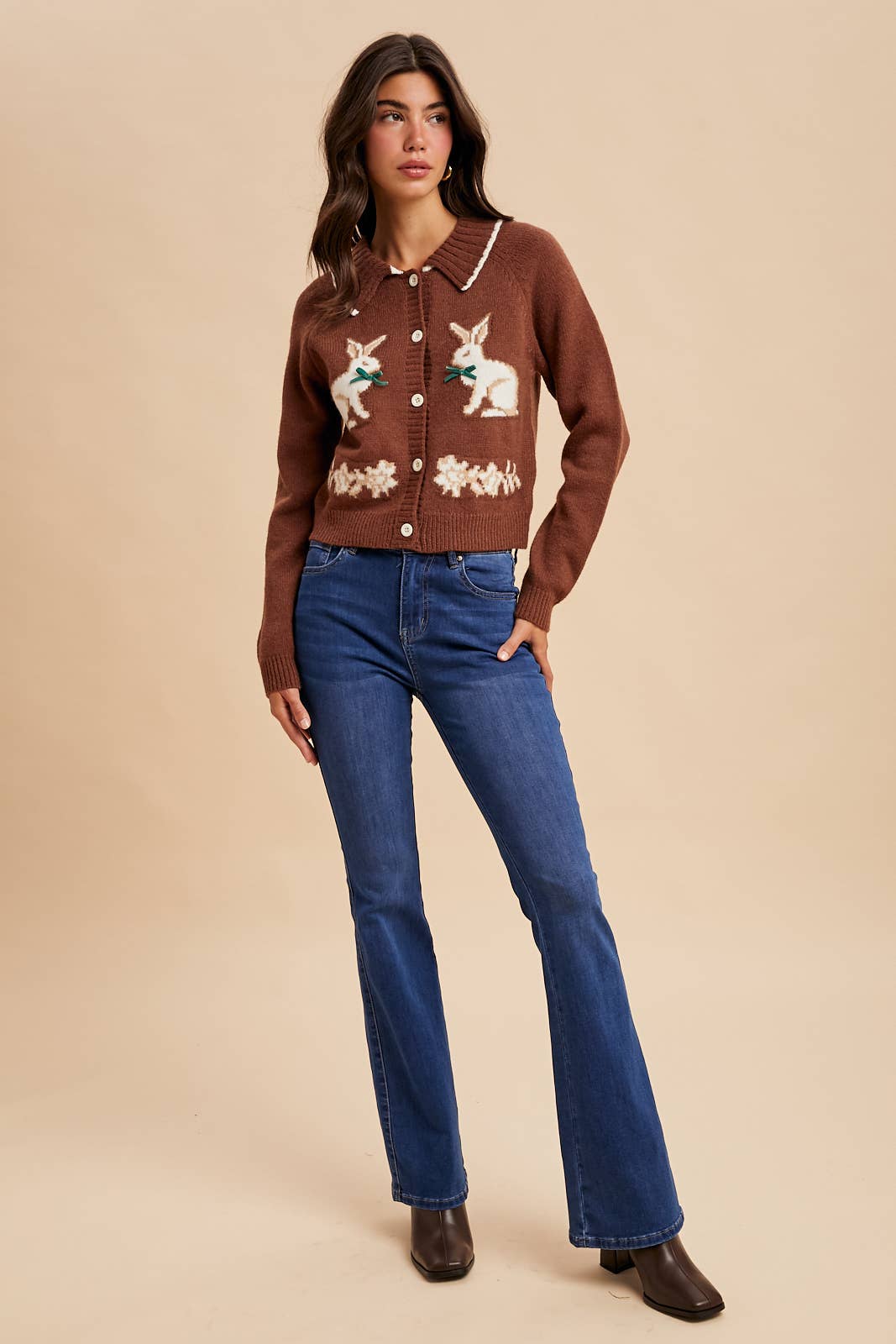 DOLL COLLAR BUNNY CARDIGAN: FERN / ILS9013