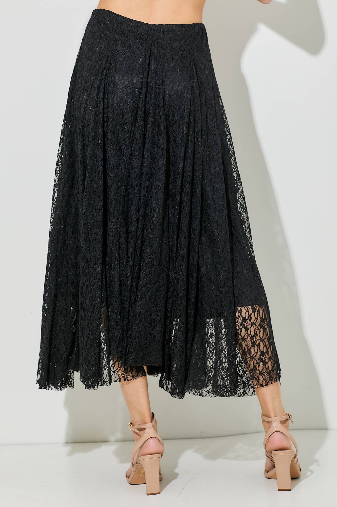 LACE MAXI SKIRT : OFF WHITE / BK1330