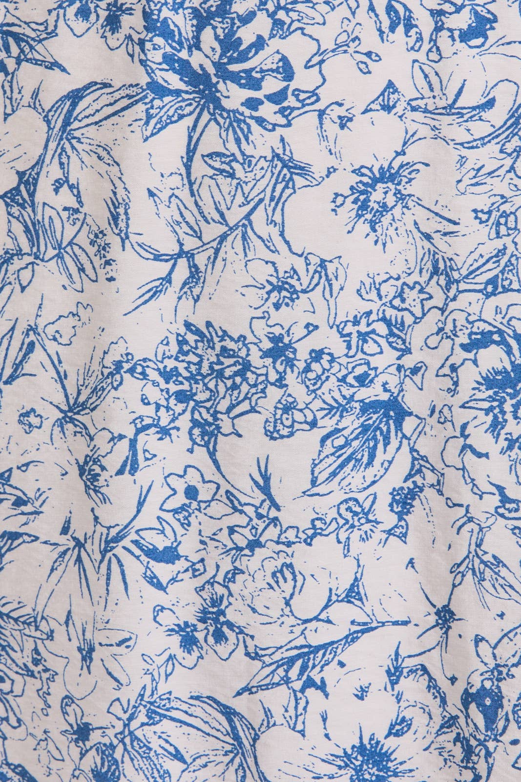 V-NECK RUFFLE SHORT SLEEVE BACK TIE FLORAL PRINT DRESS: CREAM-BLUE FLORAL / AD6040