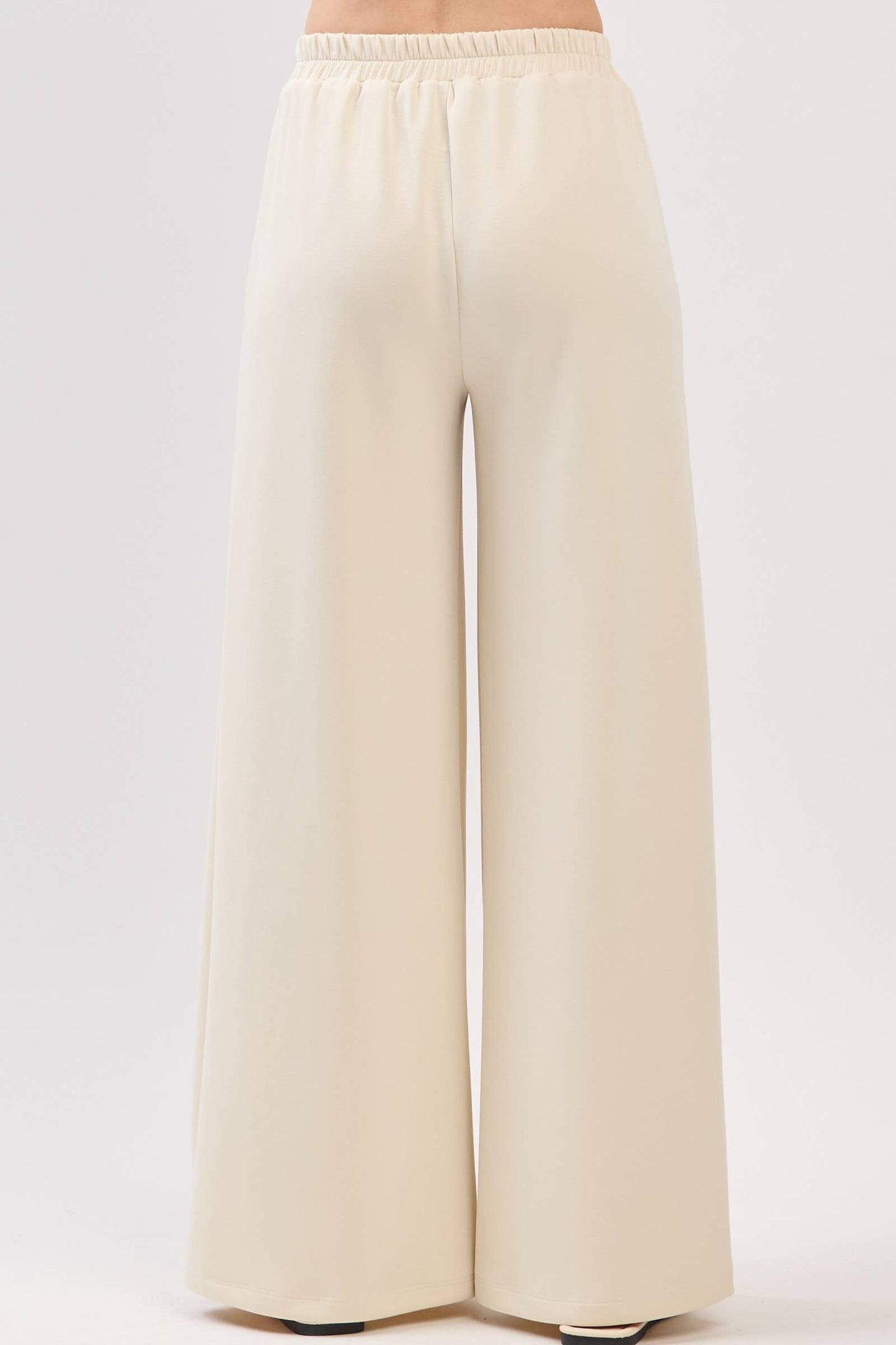 Modal Jersey Wide Leg Pants - NP70337: Stone