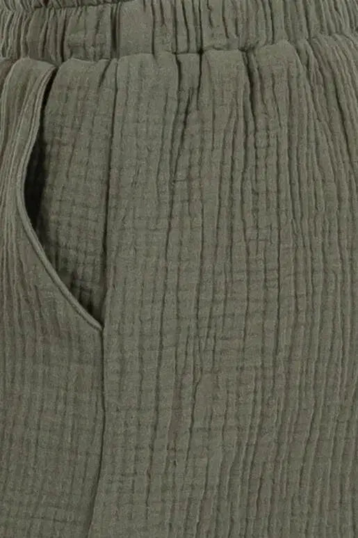 Cotton Triple Gauze Shorts - NP70284H: Charcoal