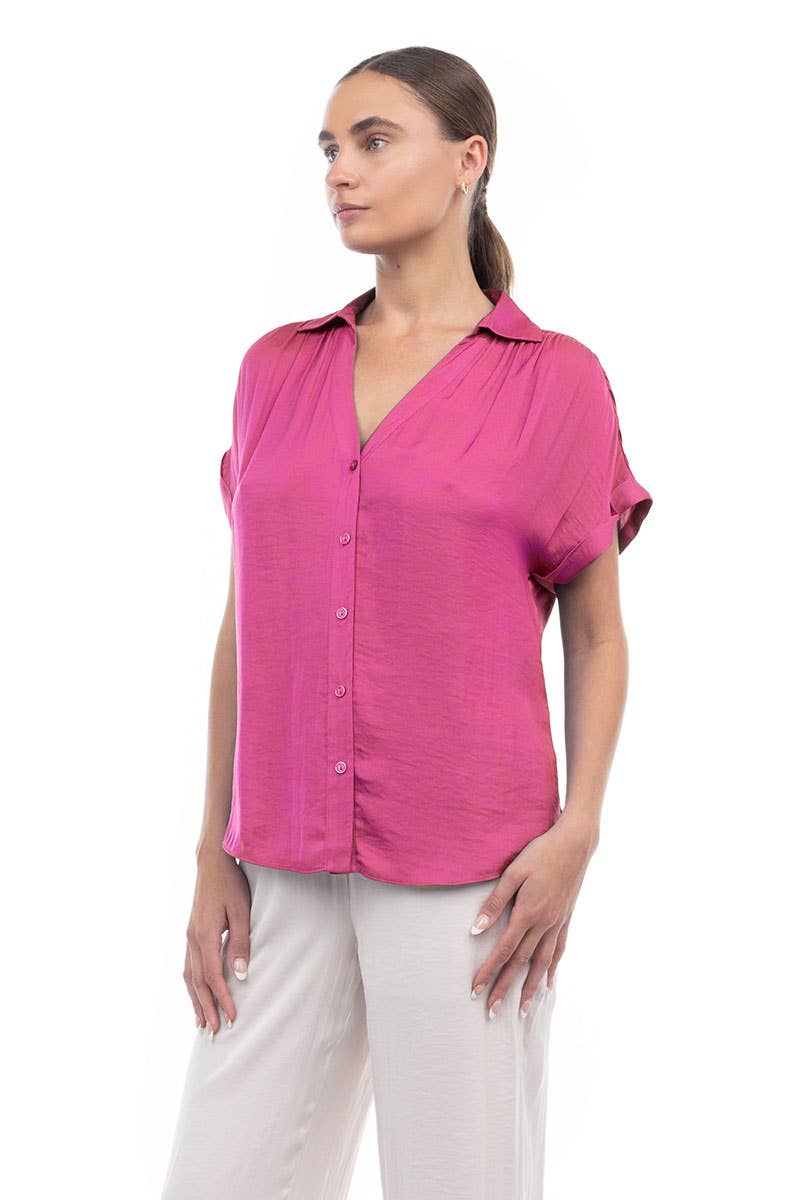 Short Sleeve Blouse - SB113287: Mystic Mauve