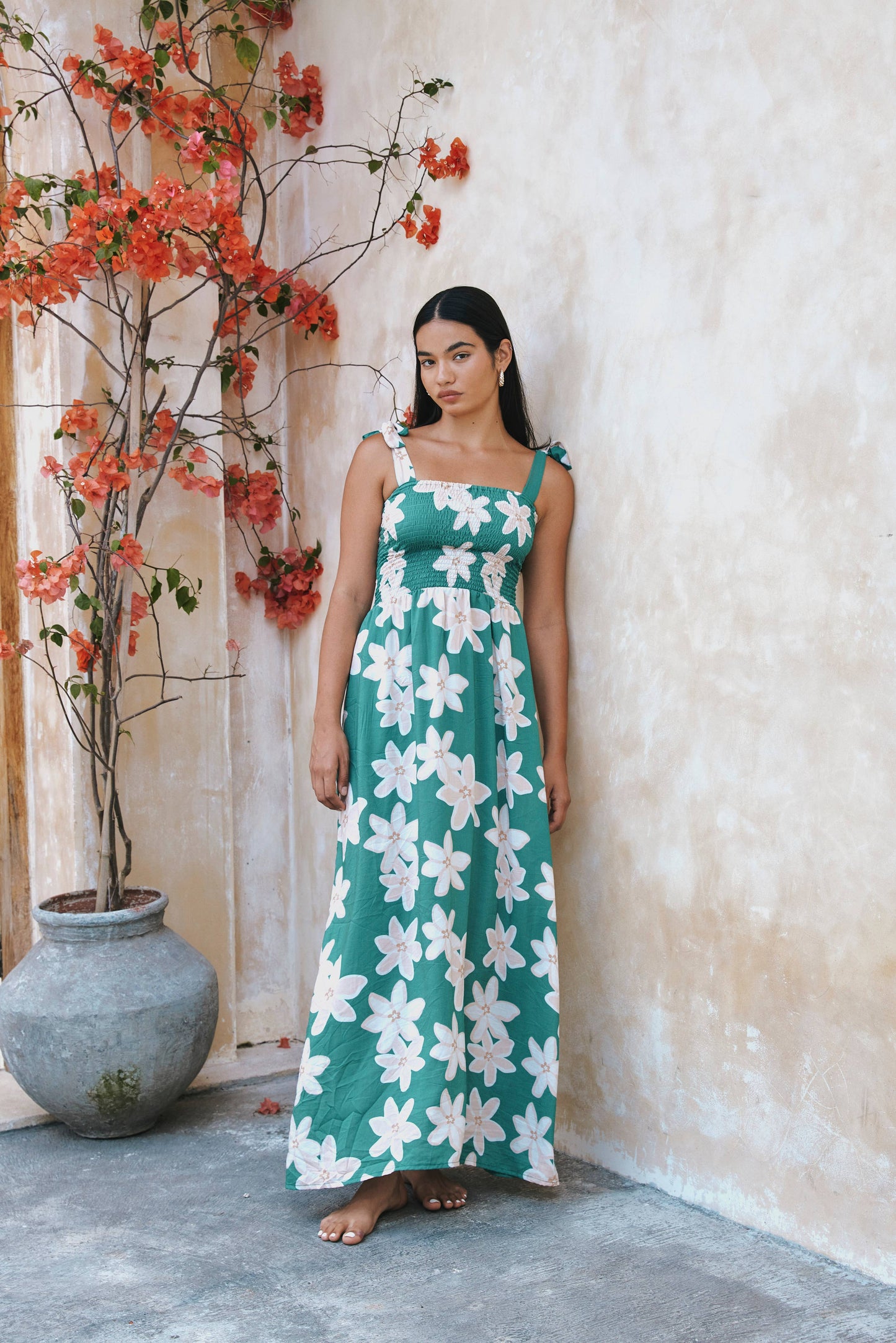 Remi Dress in Green Nā'ū