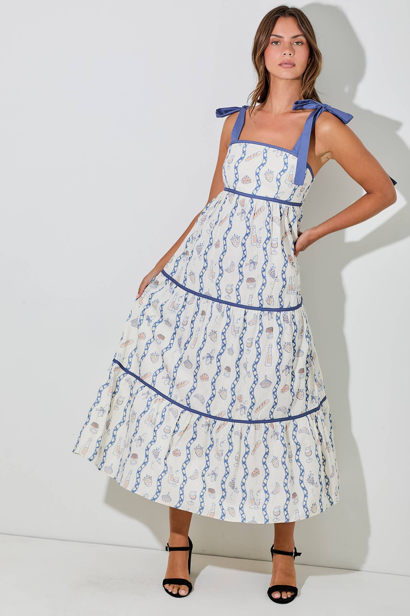 PICNIC MAXI DRESS: BLUE BD5913