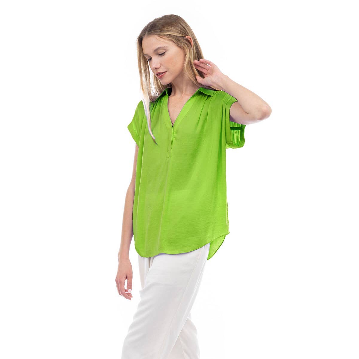 SB115233-SS-1 Blouse: Macchiato