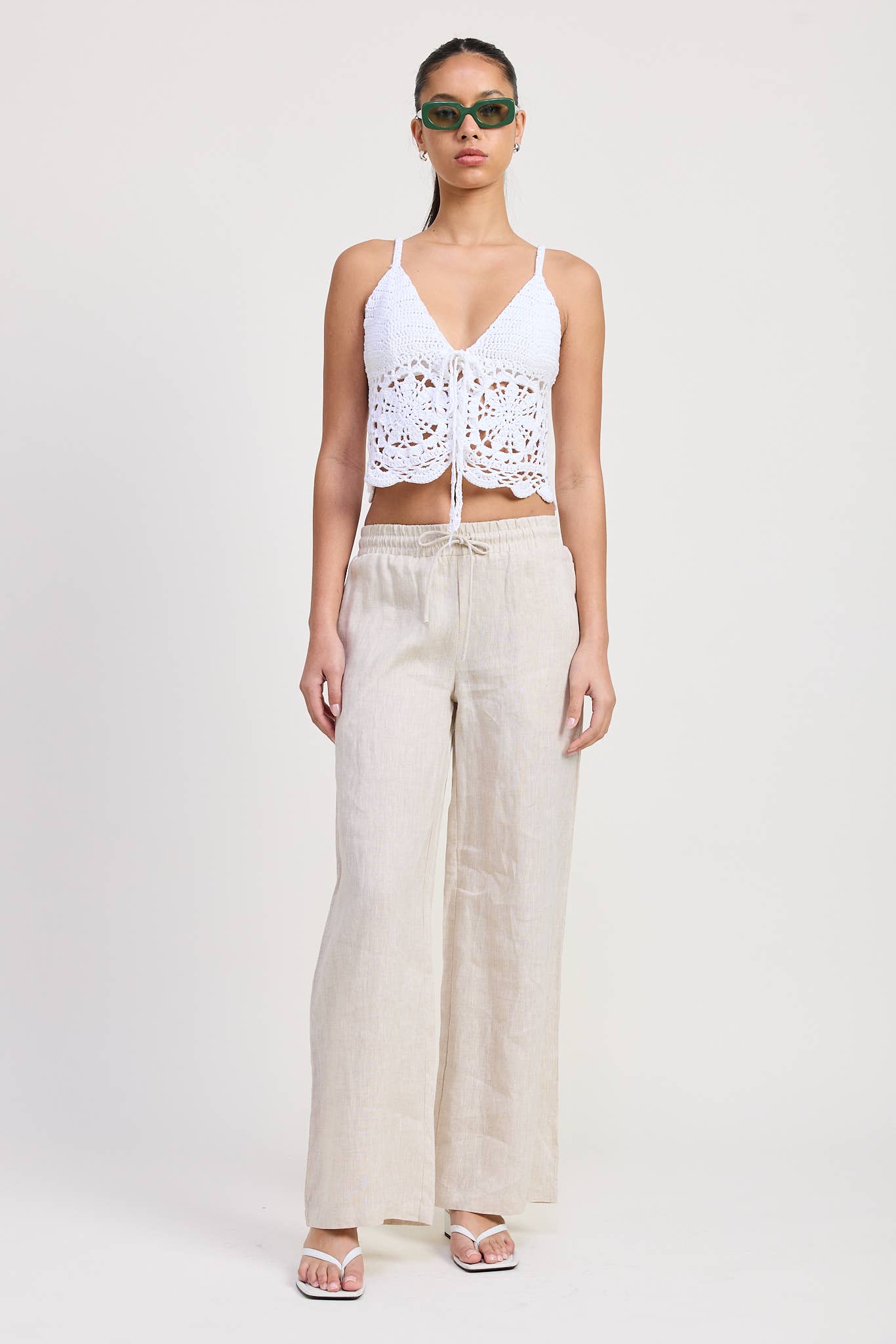 CROCHET LACE TOP: White / IPK1897T