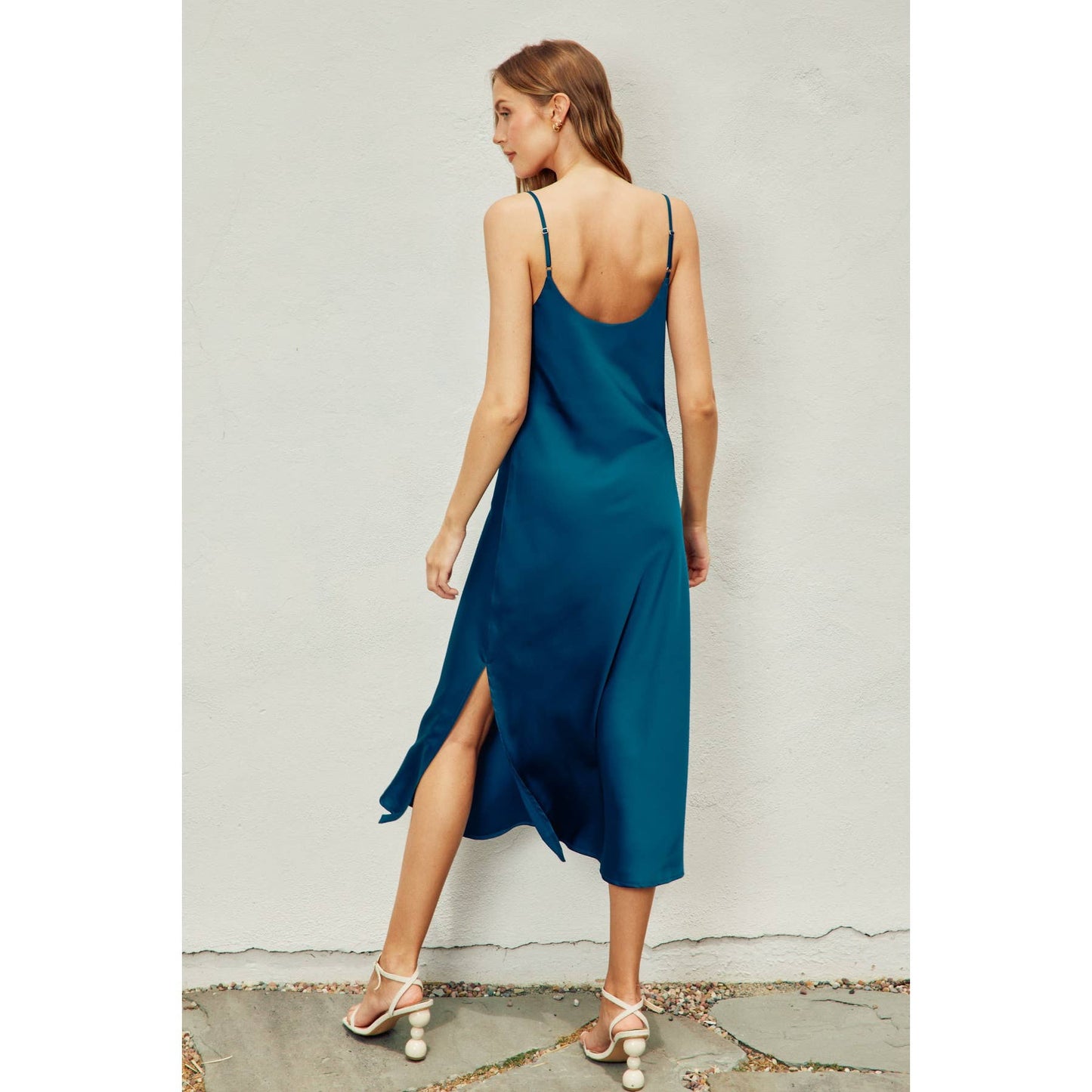 Going Out Cowl Neck Slip Dress: CHAMPAGNE / FD9602-CP112