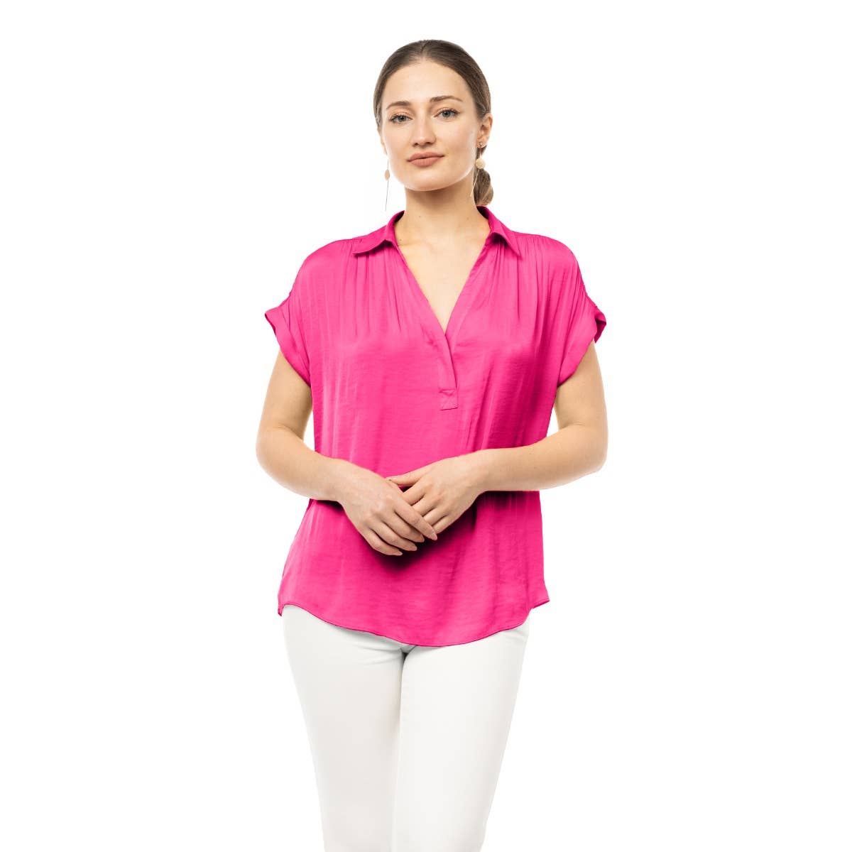 SB115233-SS-1 Blouse: Macchiato